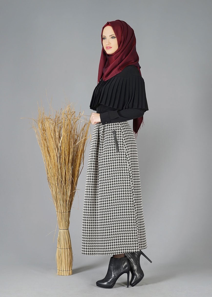 Tesettür giyim SİYAH 6925 ETEK