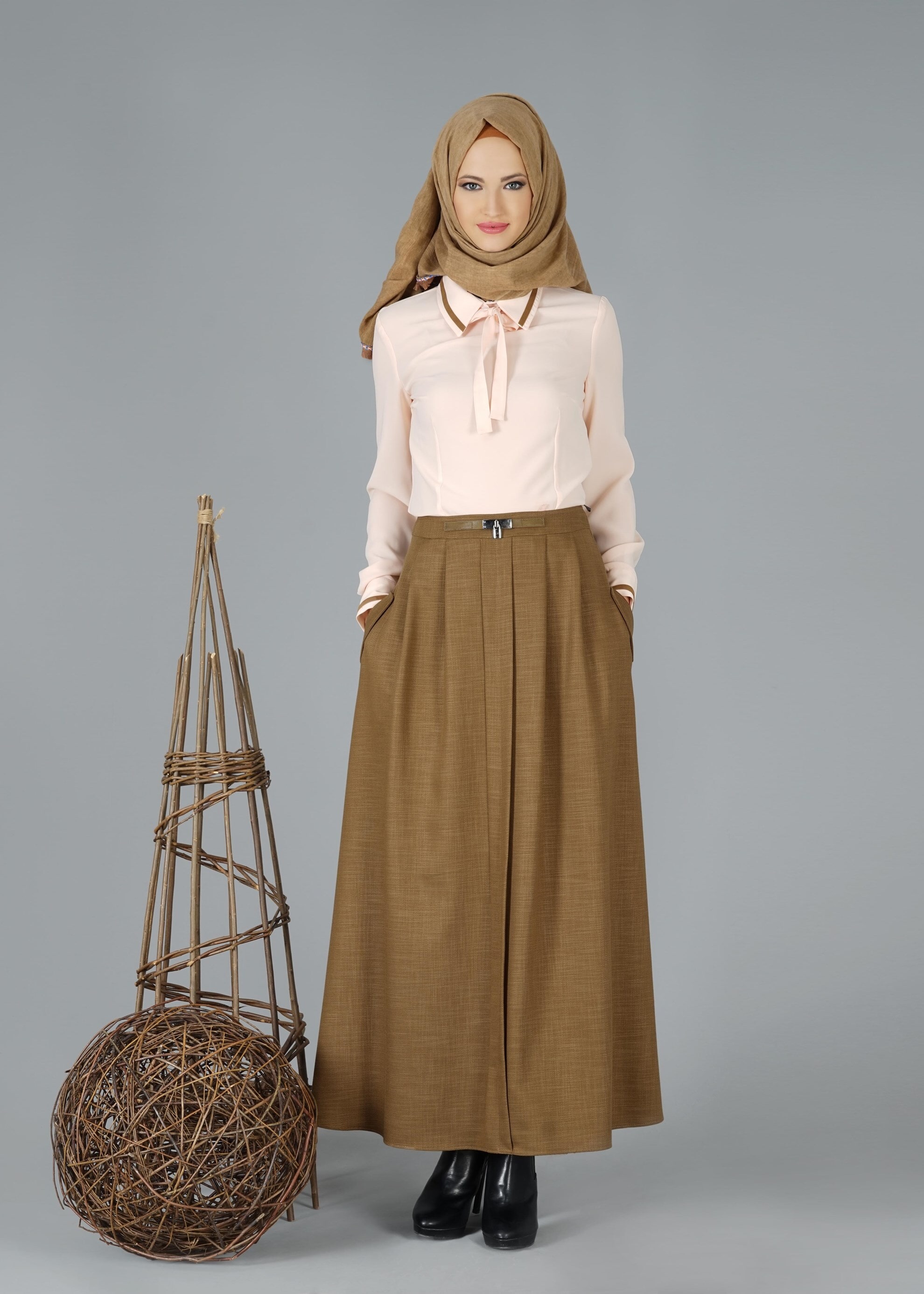 Tesettür giyim ALTIN 6929 ETEK