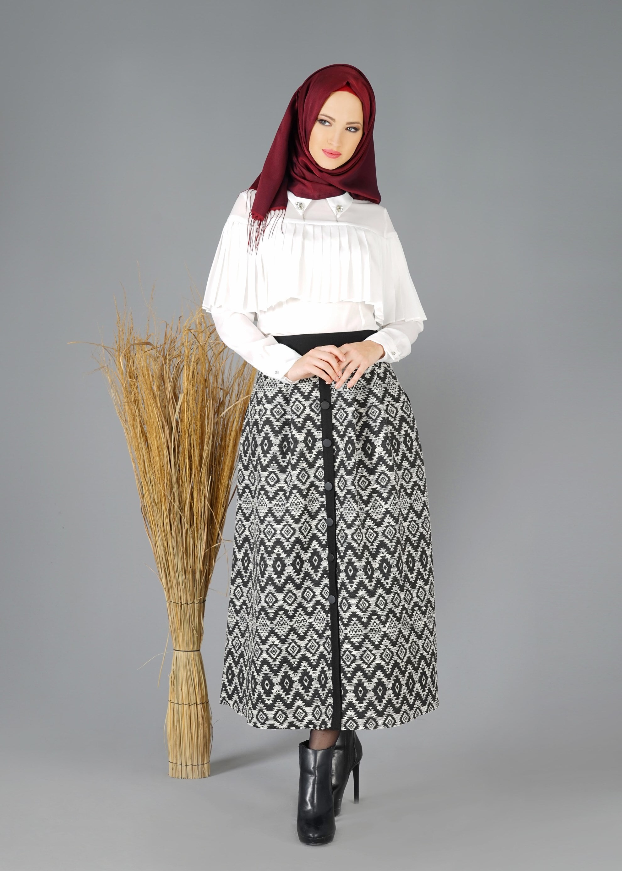 Tesettür giyim SİYAH 6931 ETEK