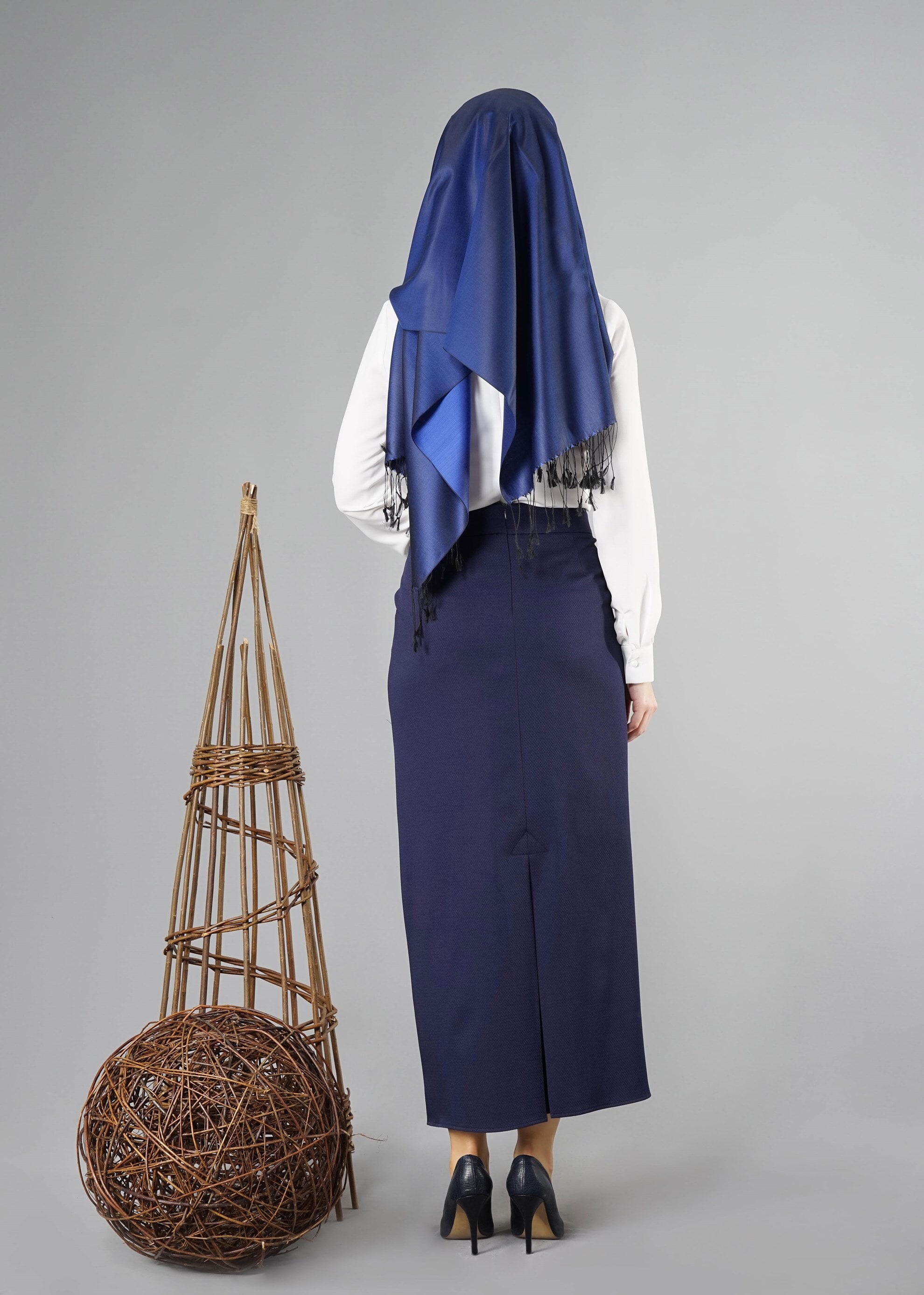 Tesettür giyim LACİVERT 6934 ETEK