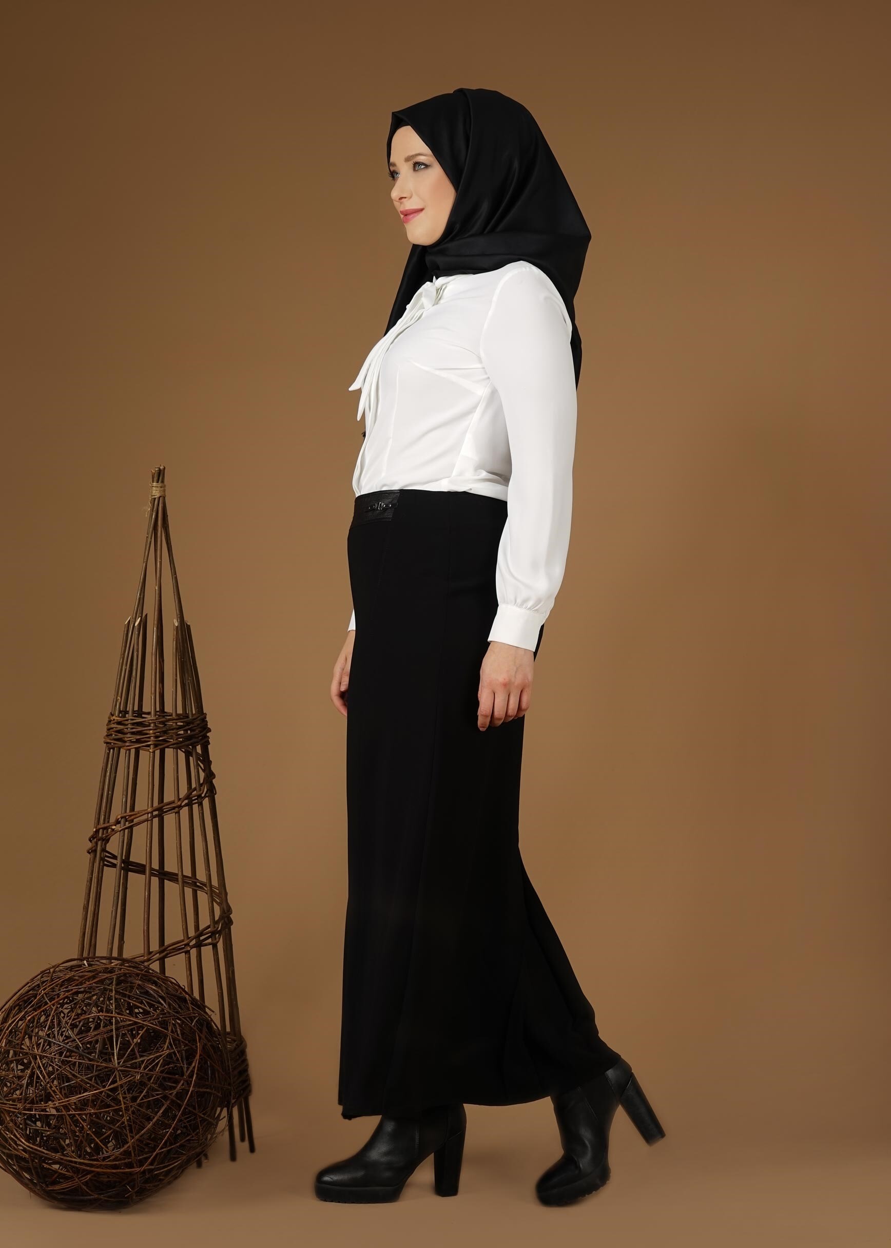 Tesettür giyim SİYAH 6937 ETEK