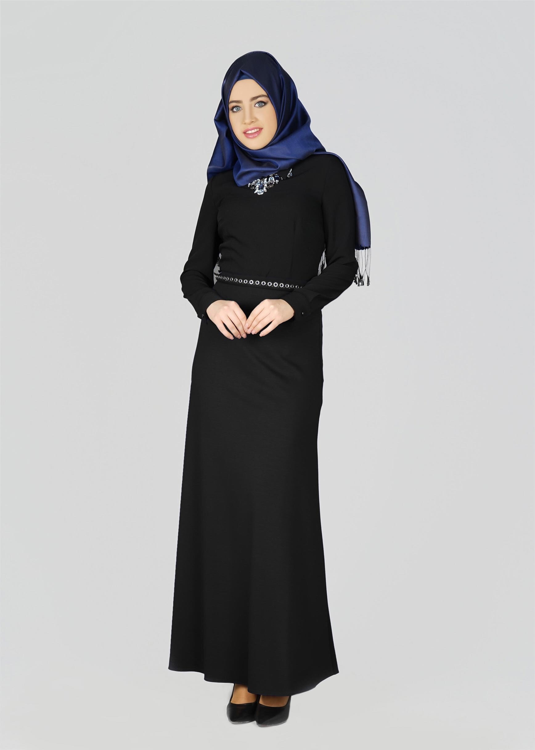 Tesettür giyim SİYAH A KESİM ETEK 6943