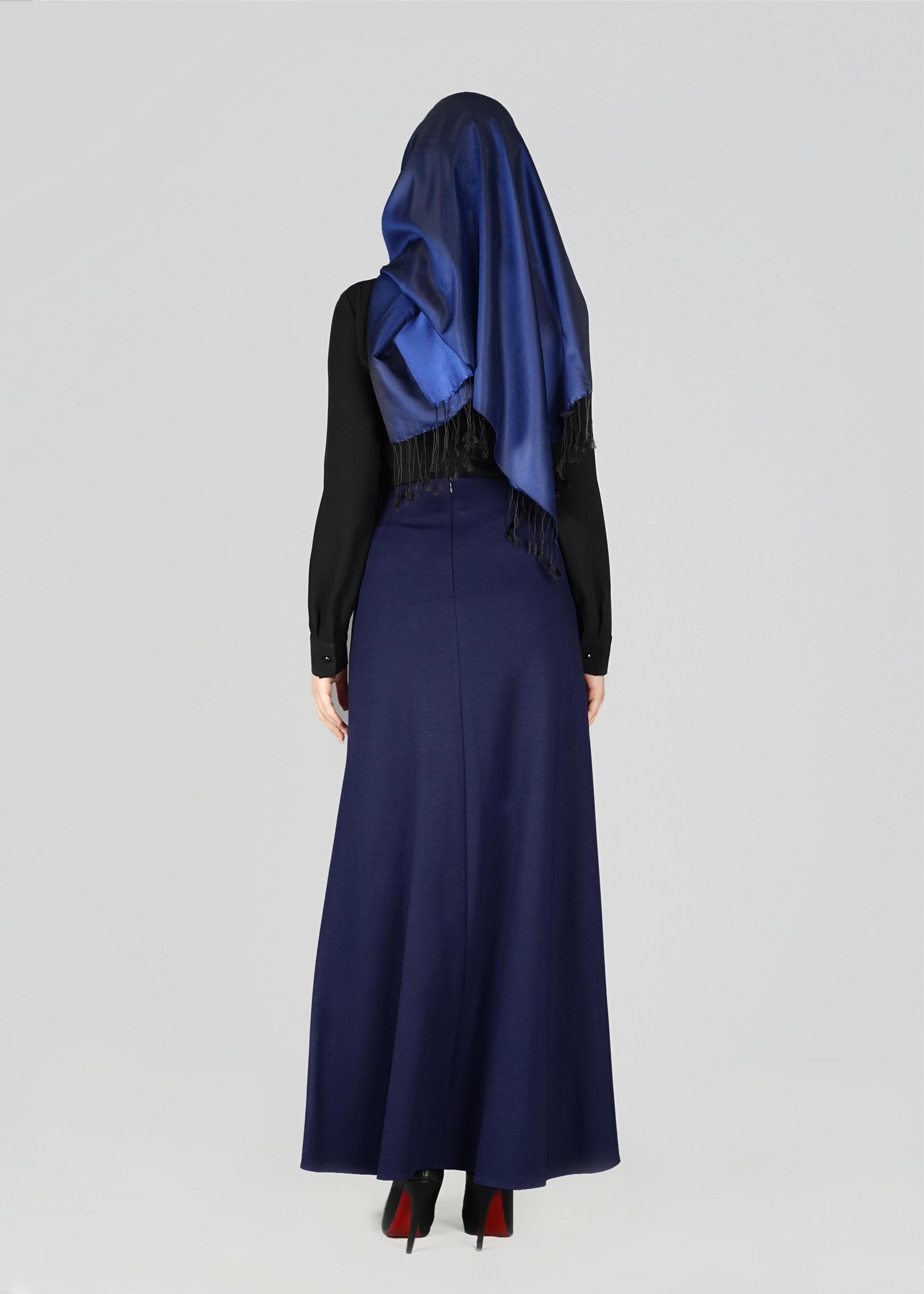 Tesettür giyim LACİVERT A KESİM ETEK 6943