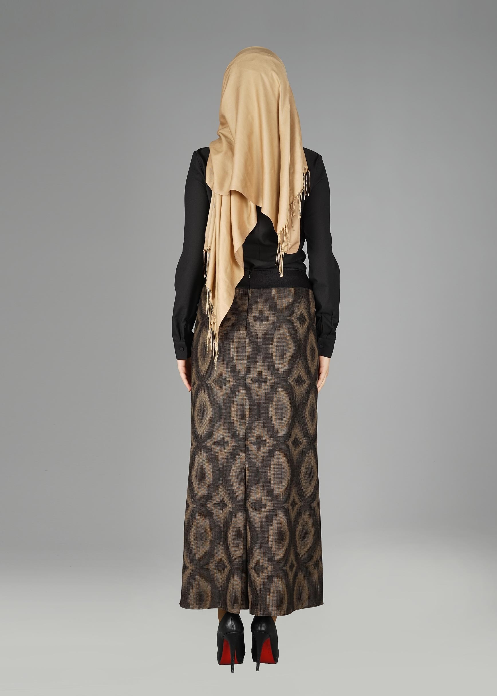 Tesettür giyim SİYAH 6945 ETEK