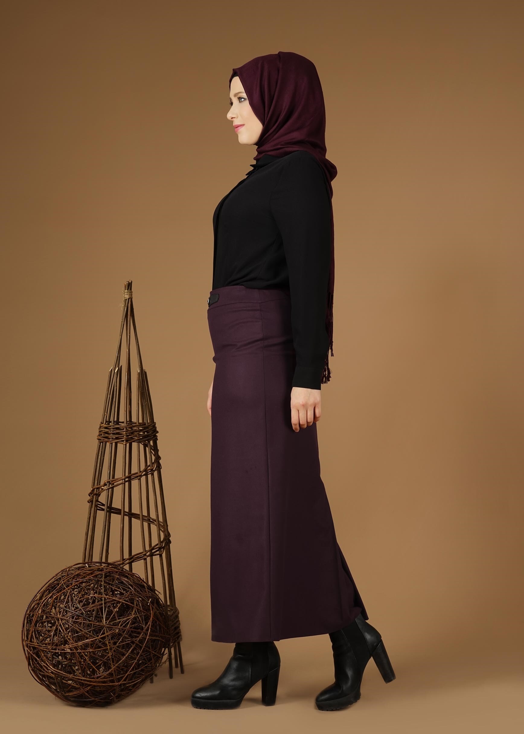 Tesettür giyim MÜRDÜM 6947 ETEK