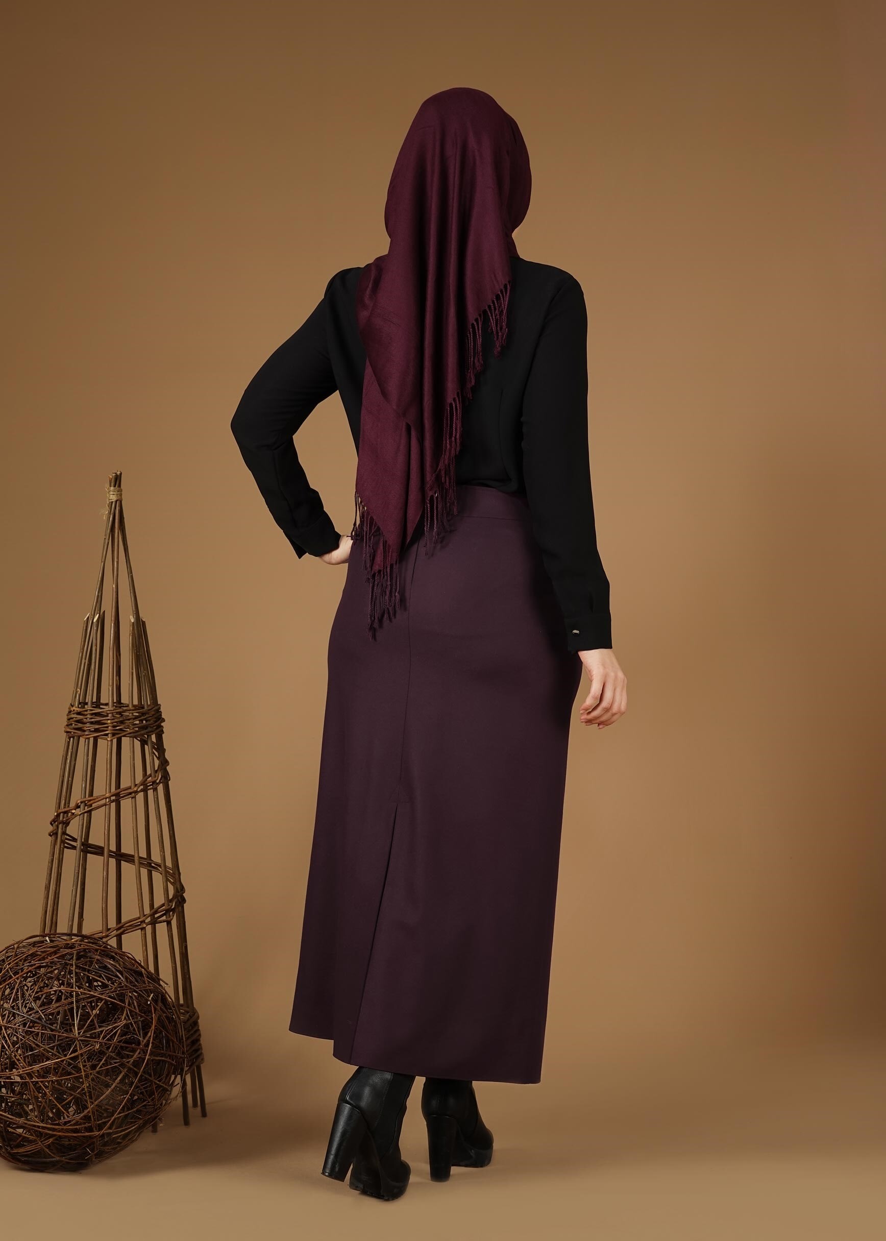 Tesettür giyim MÜRDÜM 6947 ETEK