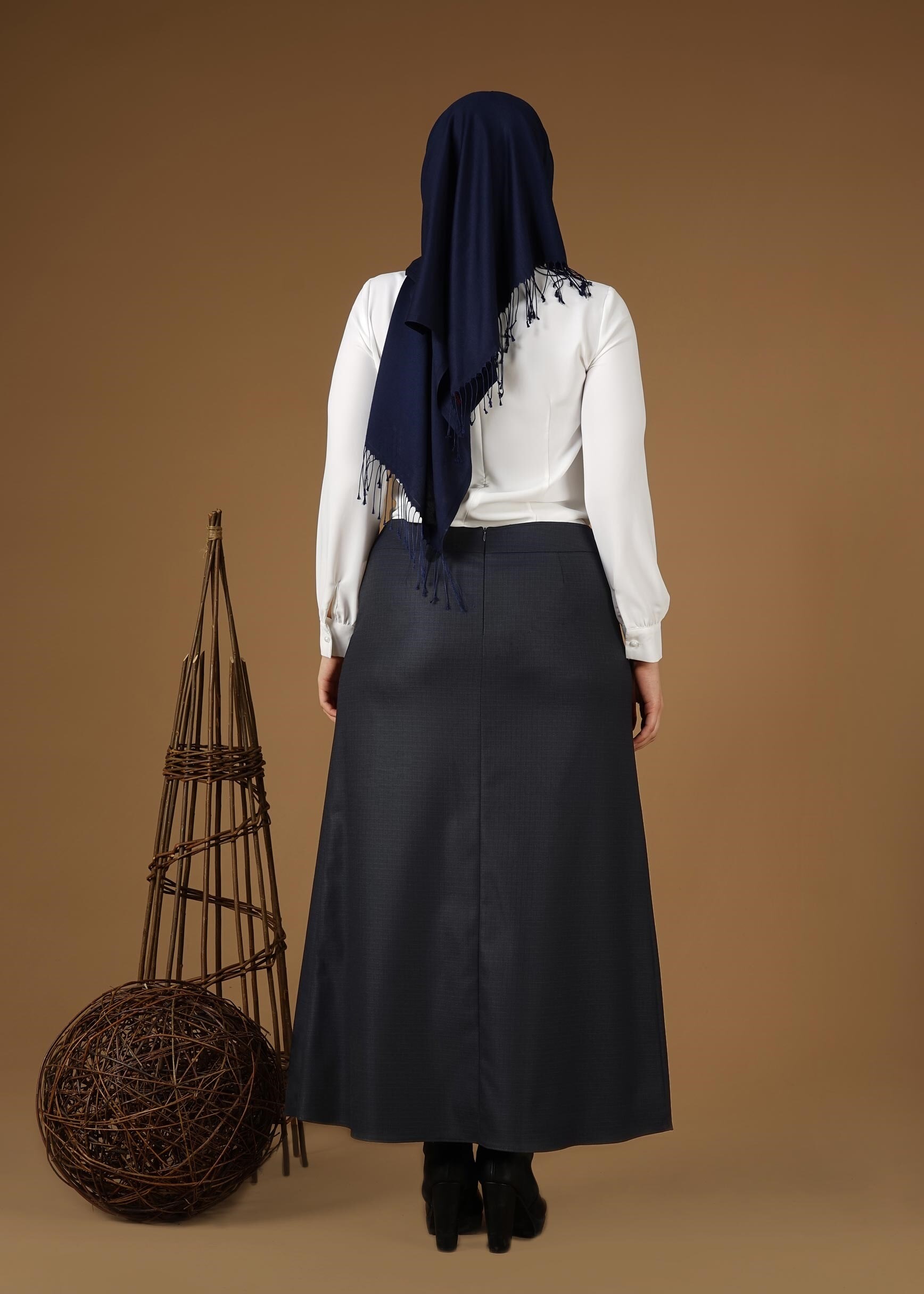 Tesettür giyim LACİVERT 6948 ETEK