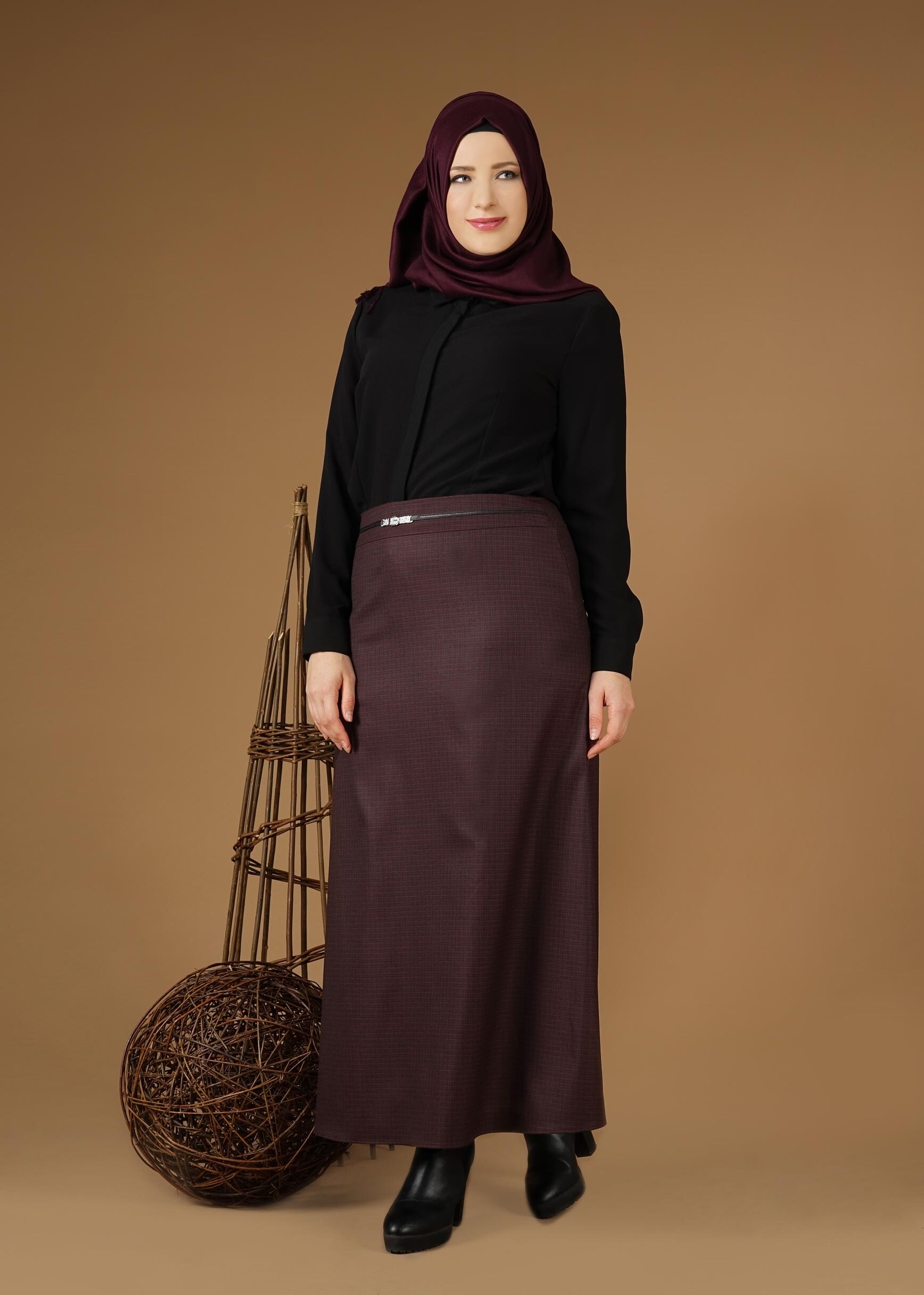 Tesettür giyim MÜRDÜM 6948 ETEK