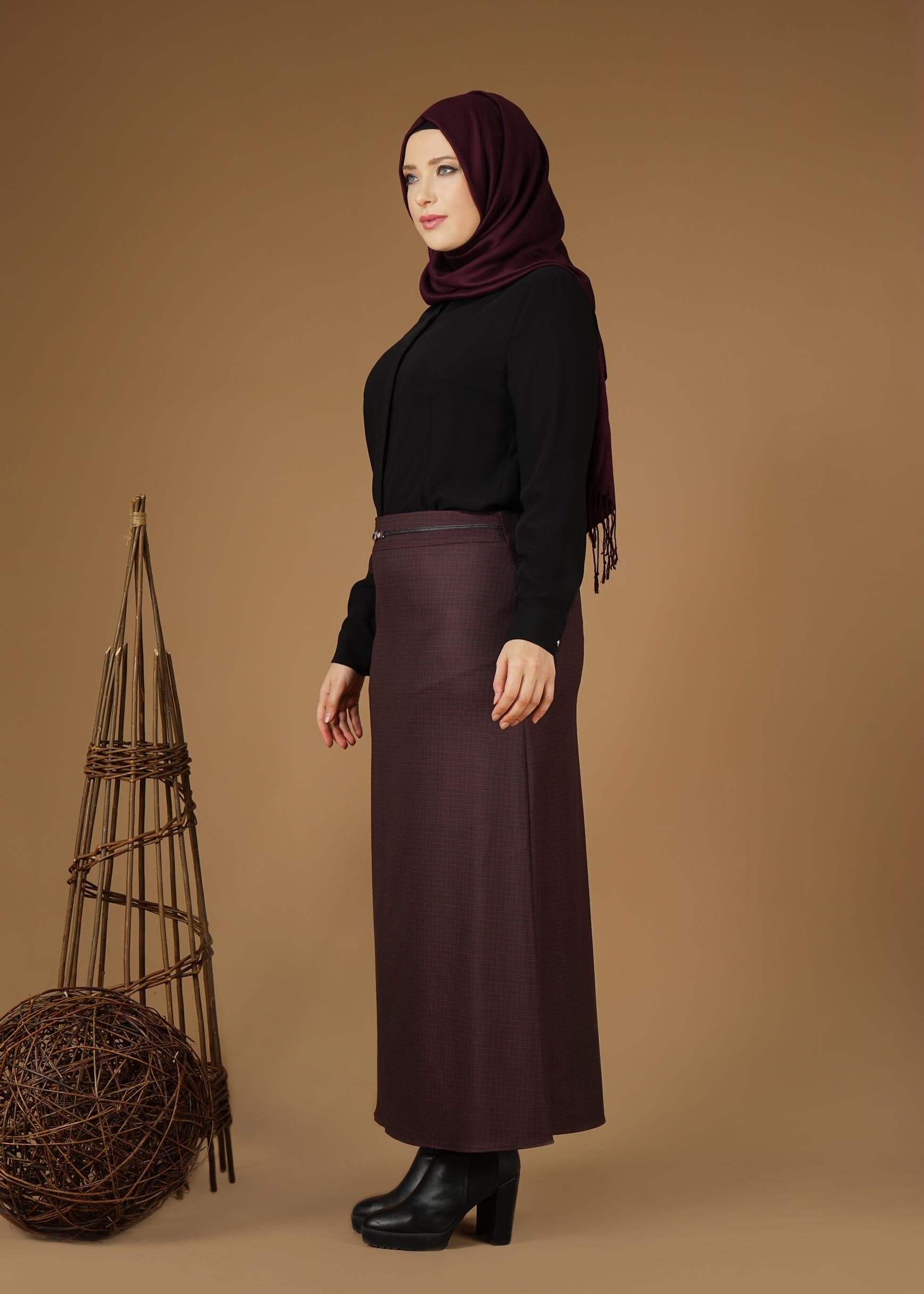 Tesettür giyim MÜRDÜM 6948 ETEK