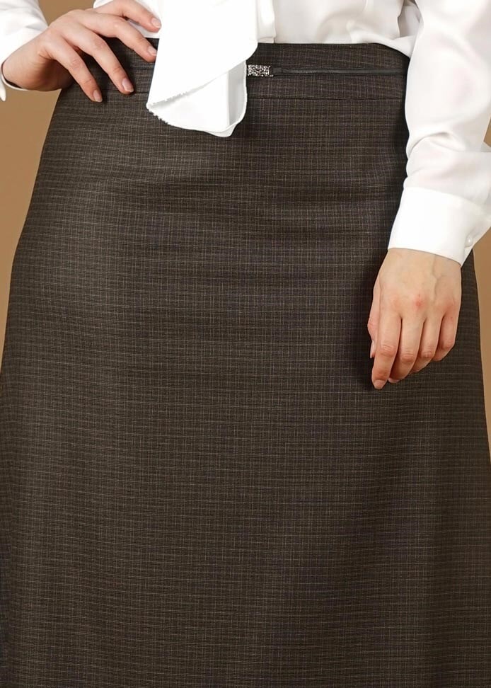 Tesettür giyim VİZON 6948 ETEK