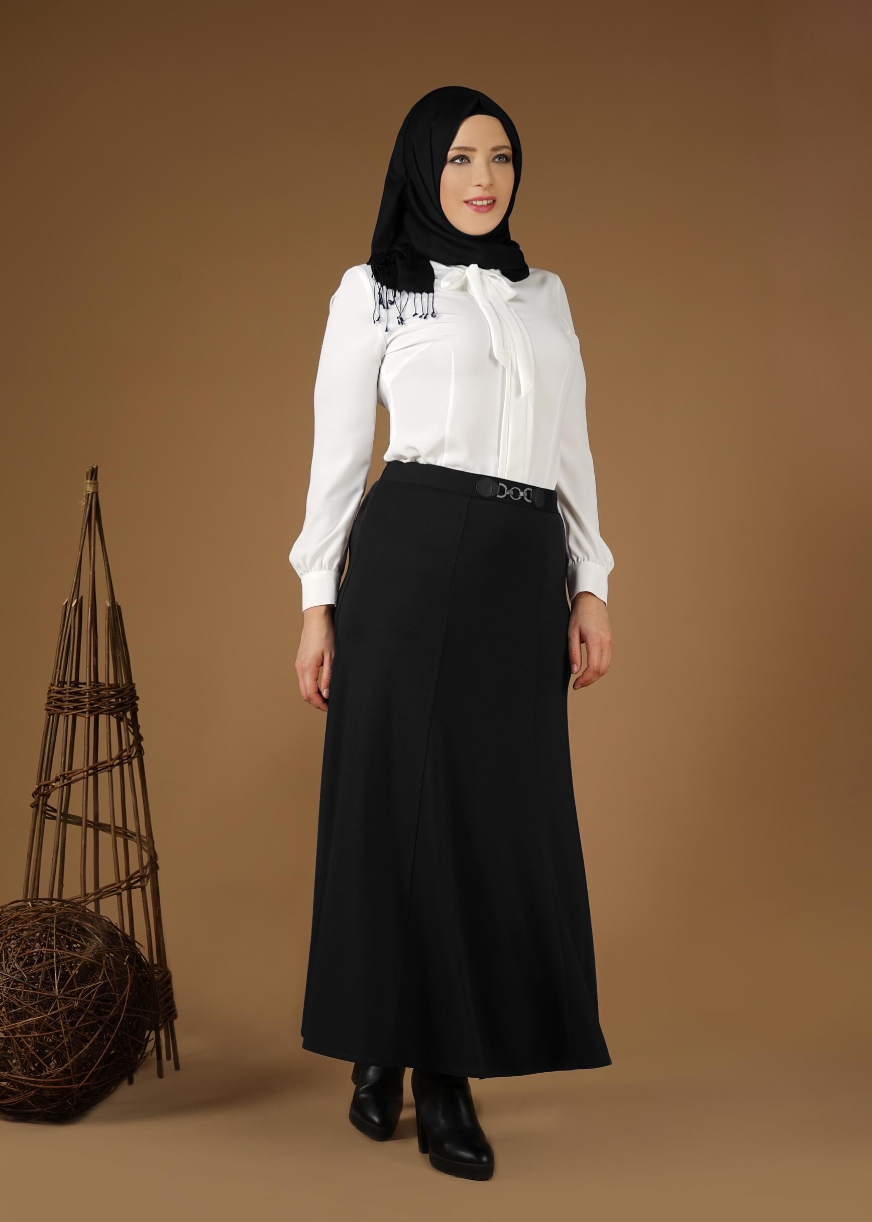 Tesettür giyim SİYAH 6950 ETEK