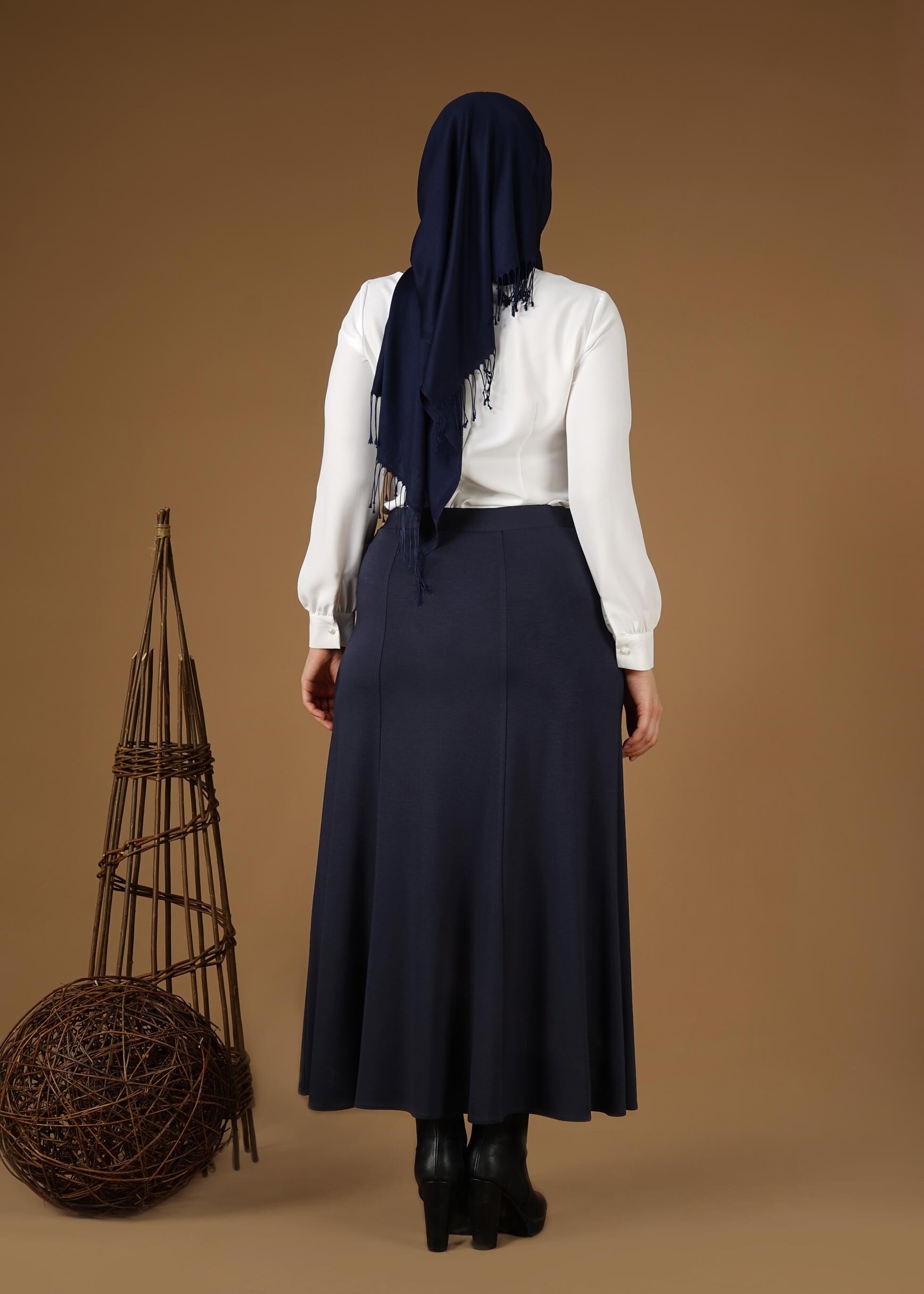 Tesettür giyim LACİVERT 6950 ETEK