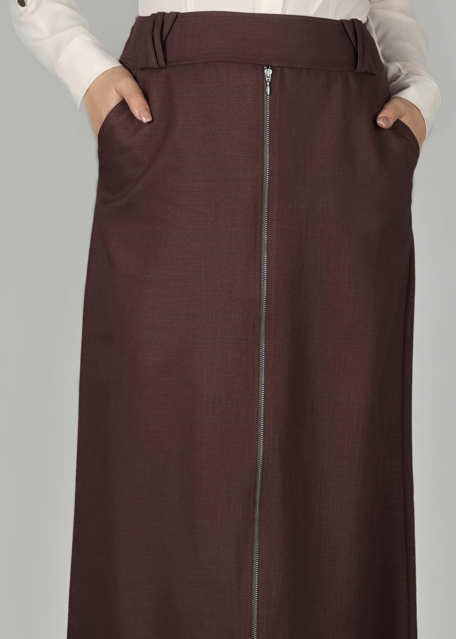 Tesettür giyim KAHVE 6952 ETEK