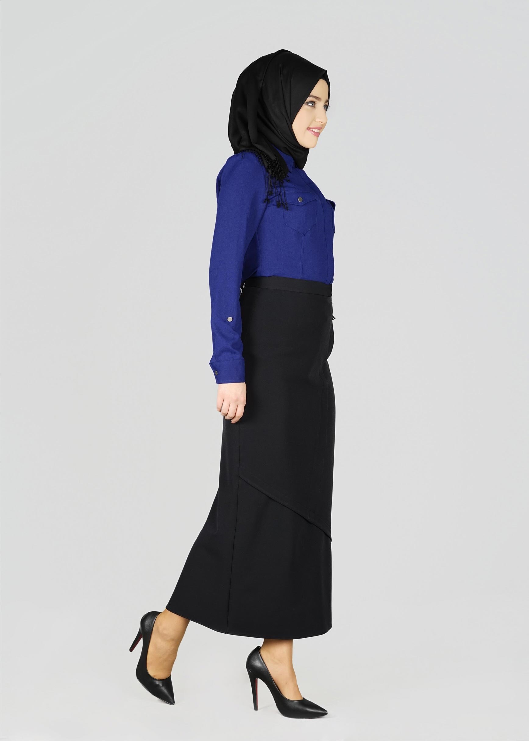 Tesettür giyim SİYAH 6955 ETEK