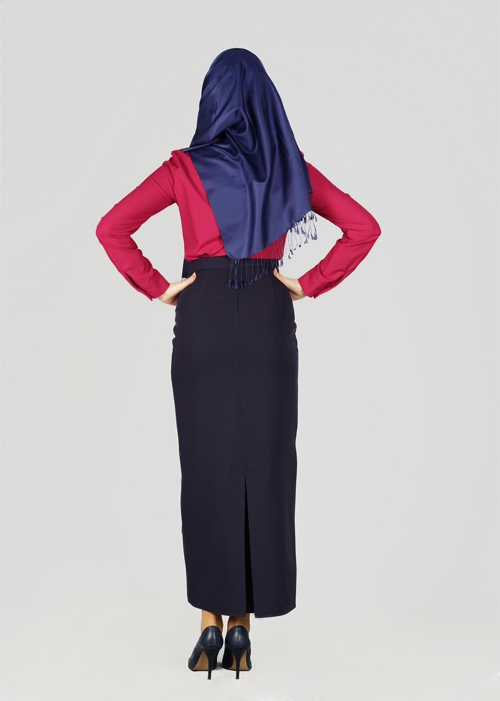 Tesettür giyim LACİVERT 6955 ETEK