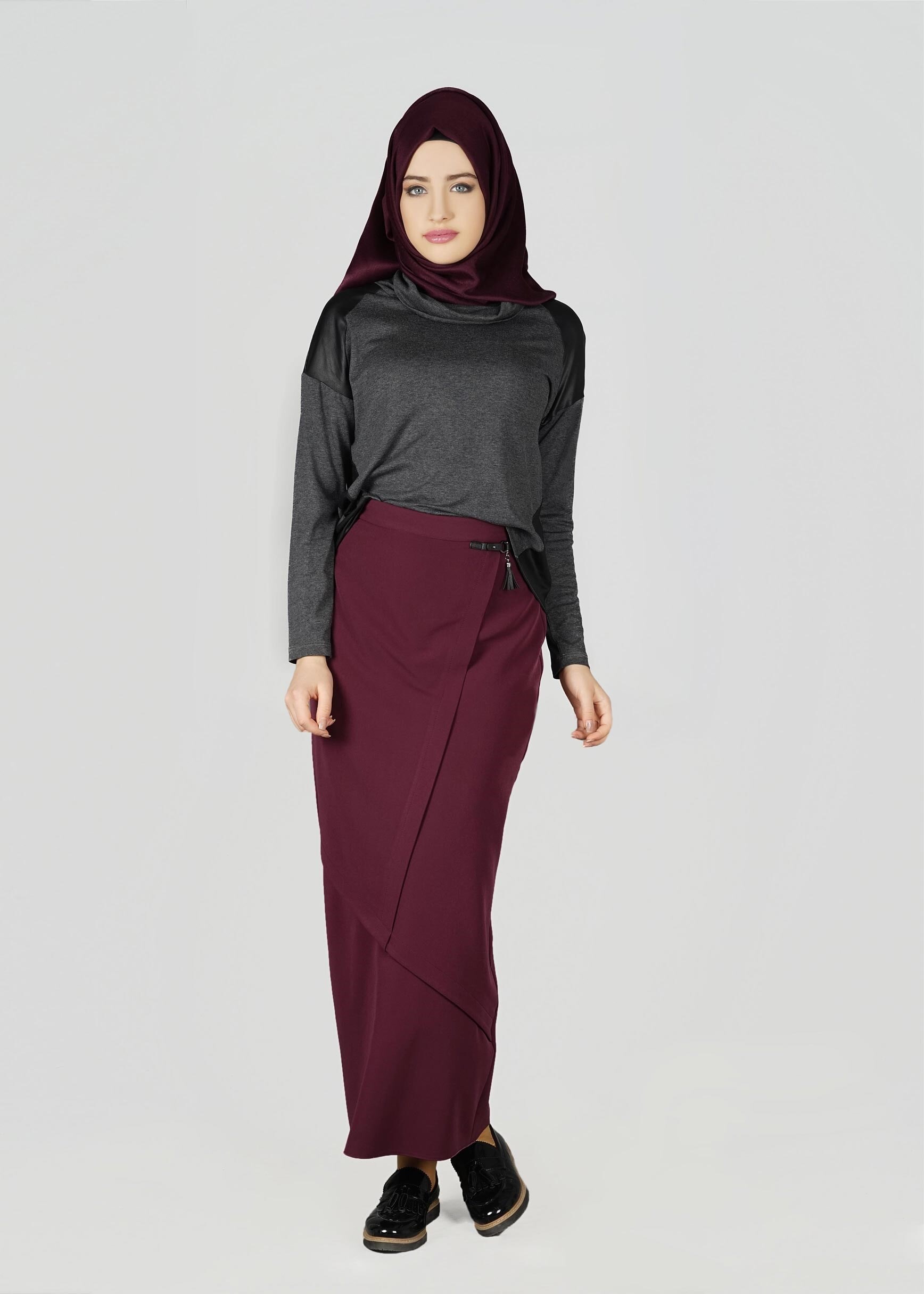 Tesettür giyim MÜRDÜM 6955 ETEK