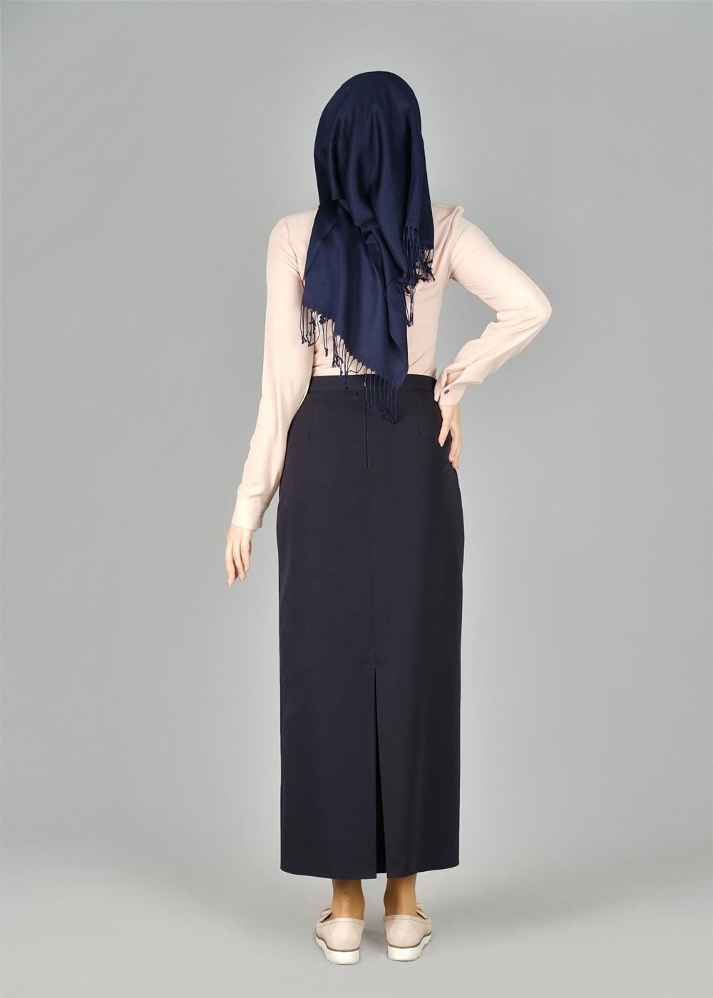 Tesettür giyim LACİVERT 6957 ETEK