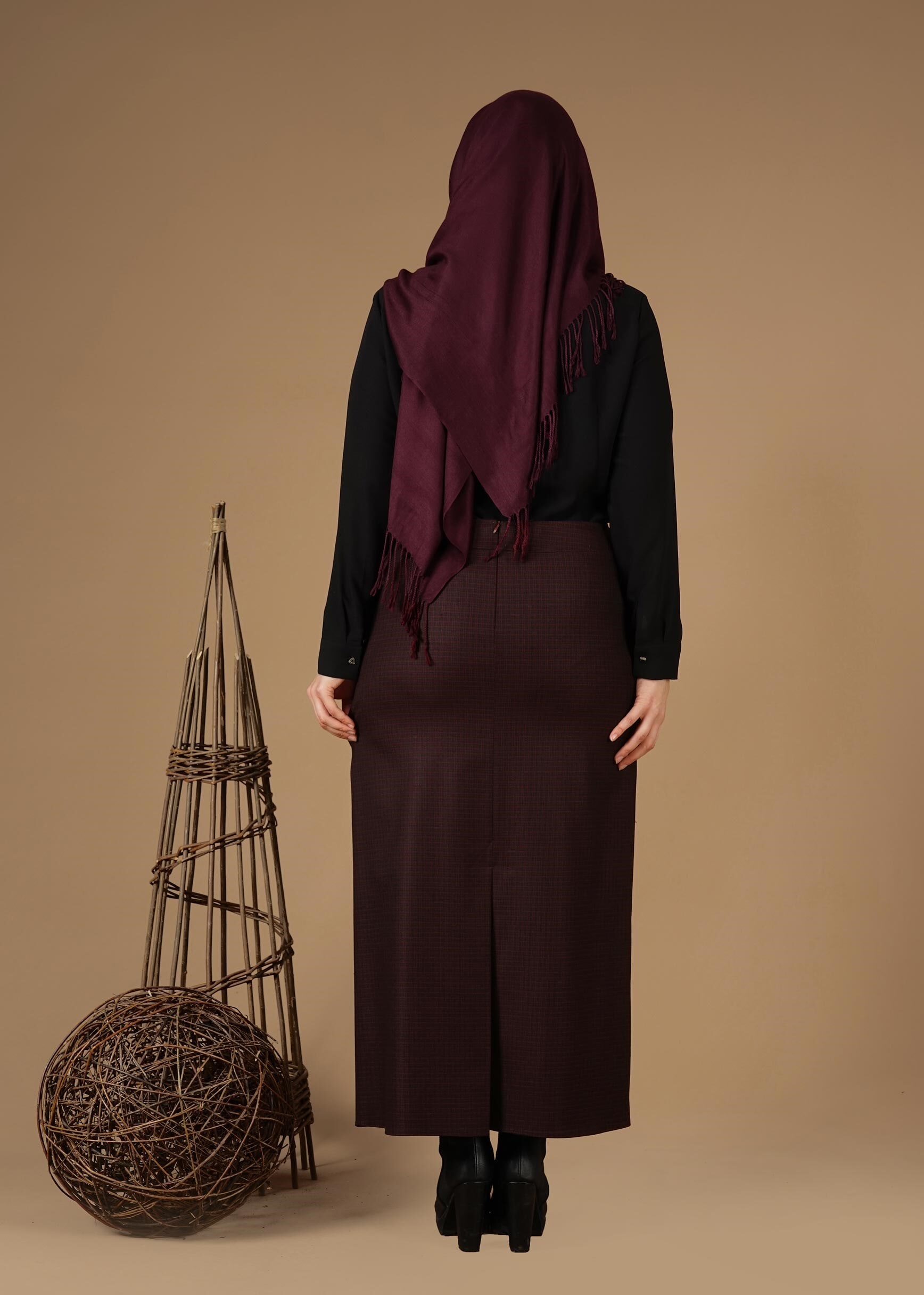 Tesettür giyim MÜRDÜM 6962 ETEK