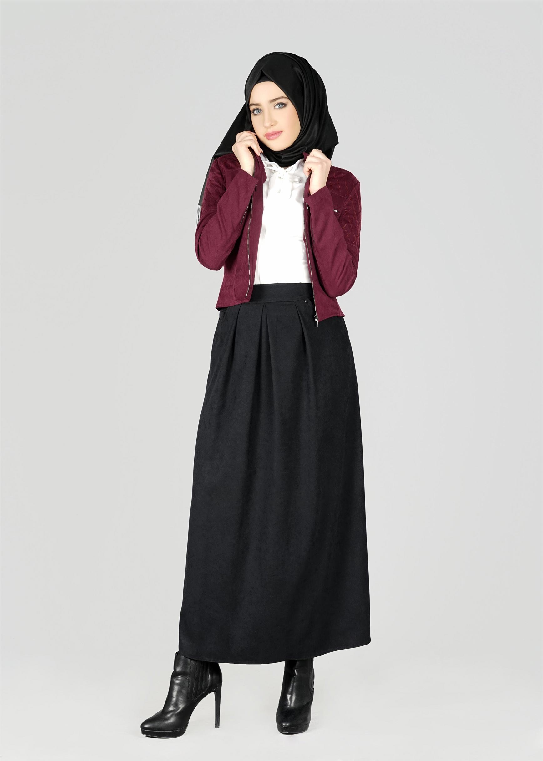 Tesettür giyim SİYAH 6963 ETEK