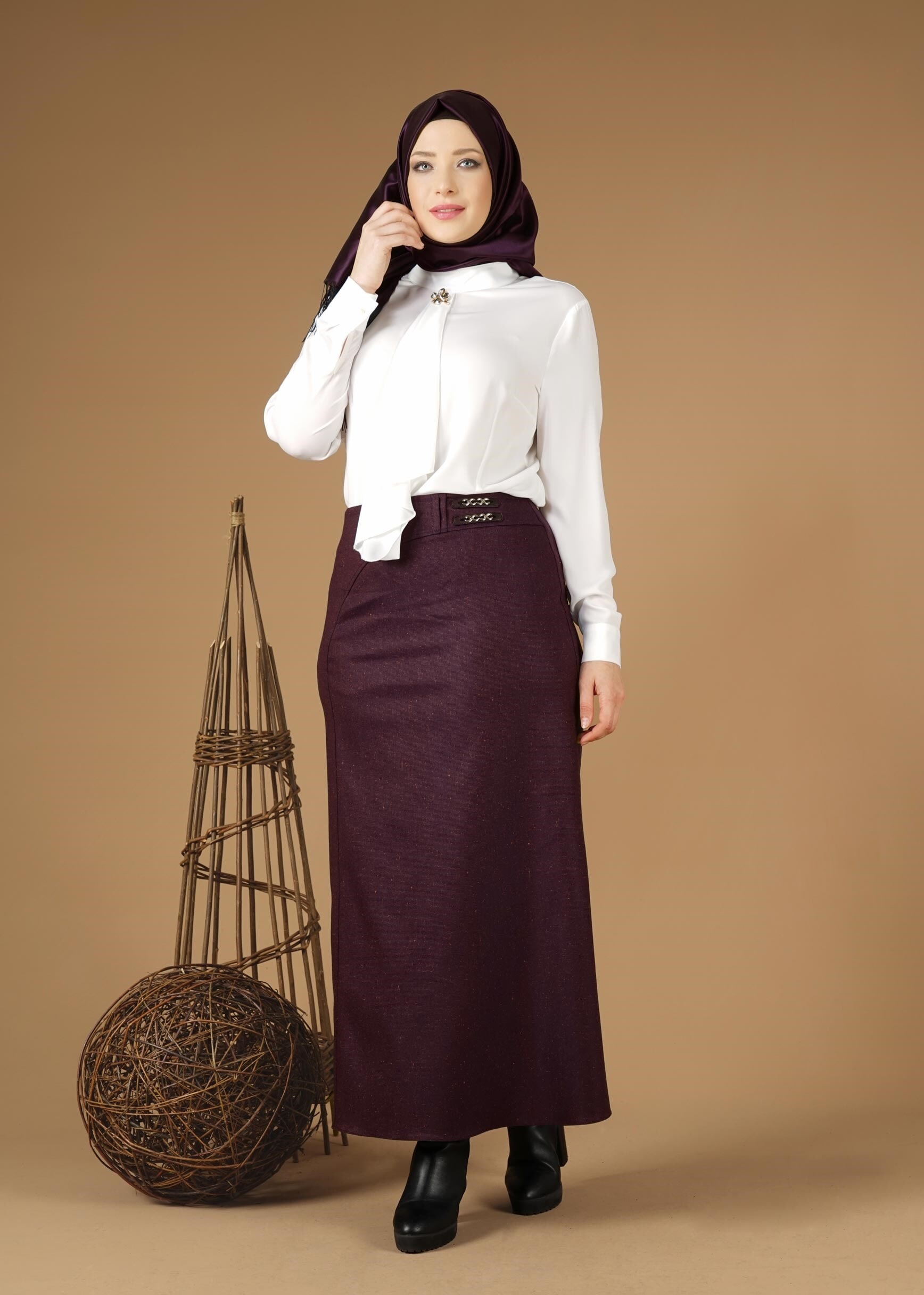 Tesettür giyim MÜRDÜM 6964 ETEK