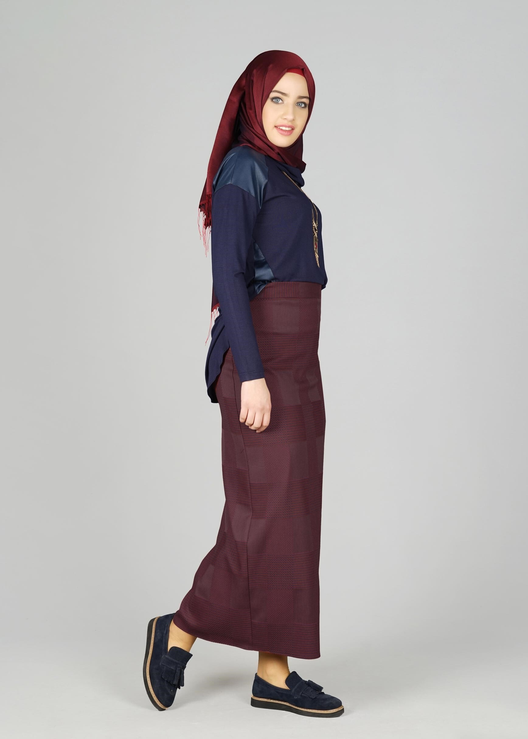 Tesettür giyim TURUNCU 6965 ETEK