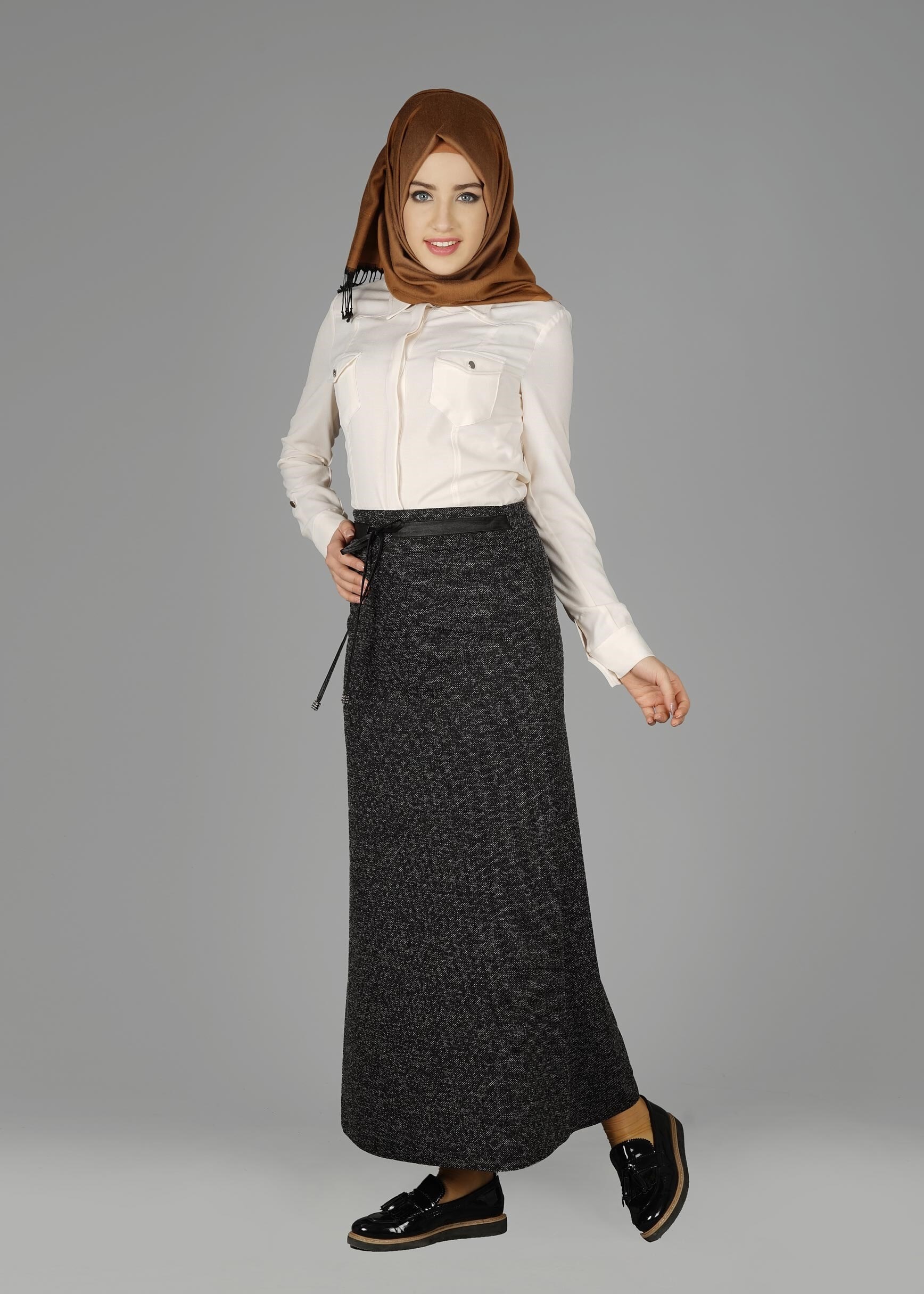 Tesettür giyim SİYAH 6967 ETEK