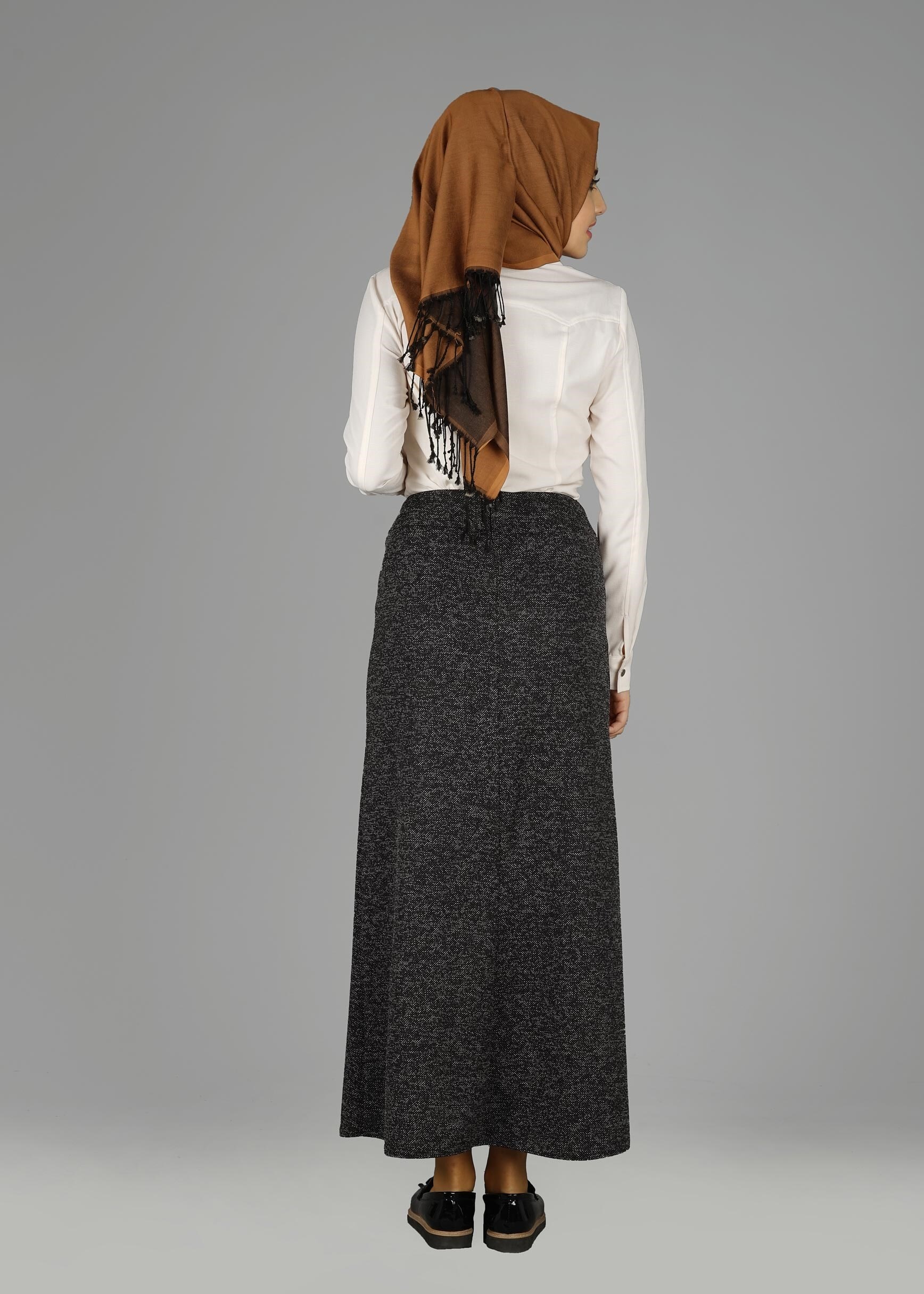 Tesettür giyim SİYAH 6967 ETEK