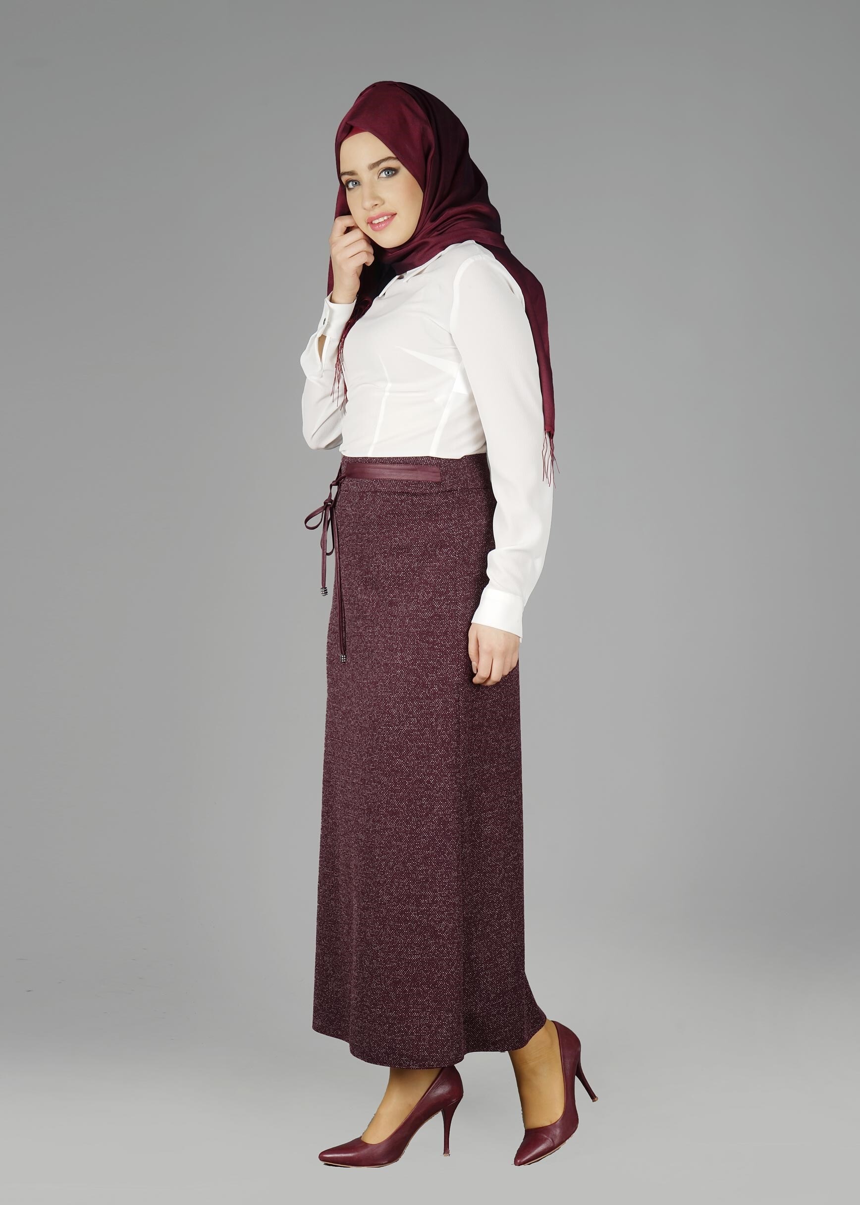 Tesettür giyim MÜRDÜM 6967 ETEK