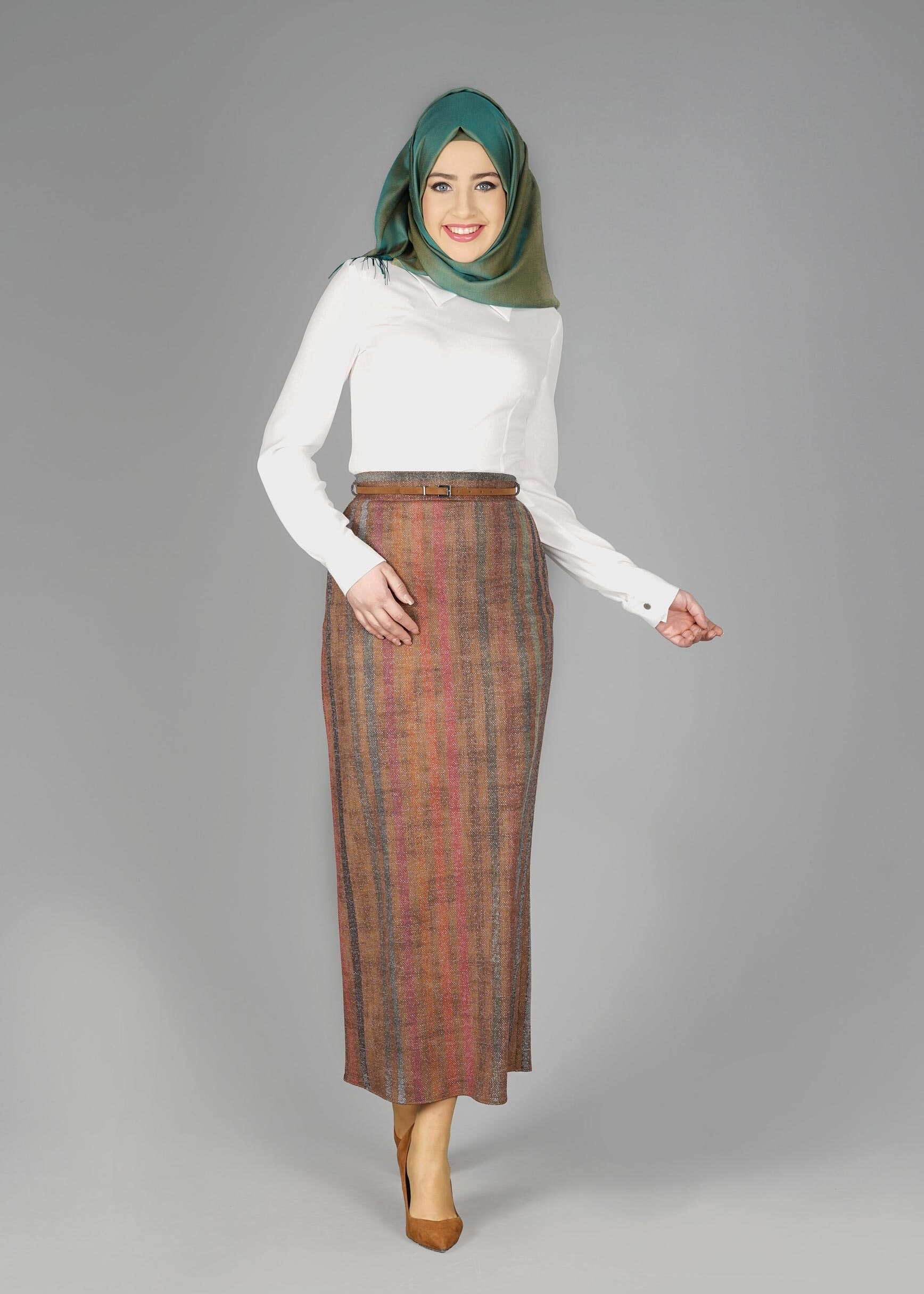 Tesettür giyim TABA 6970 ETEK 