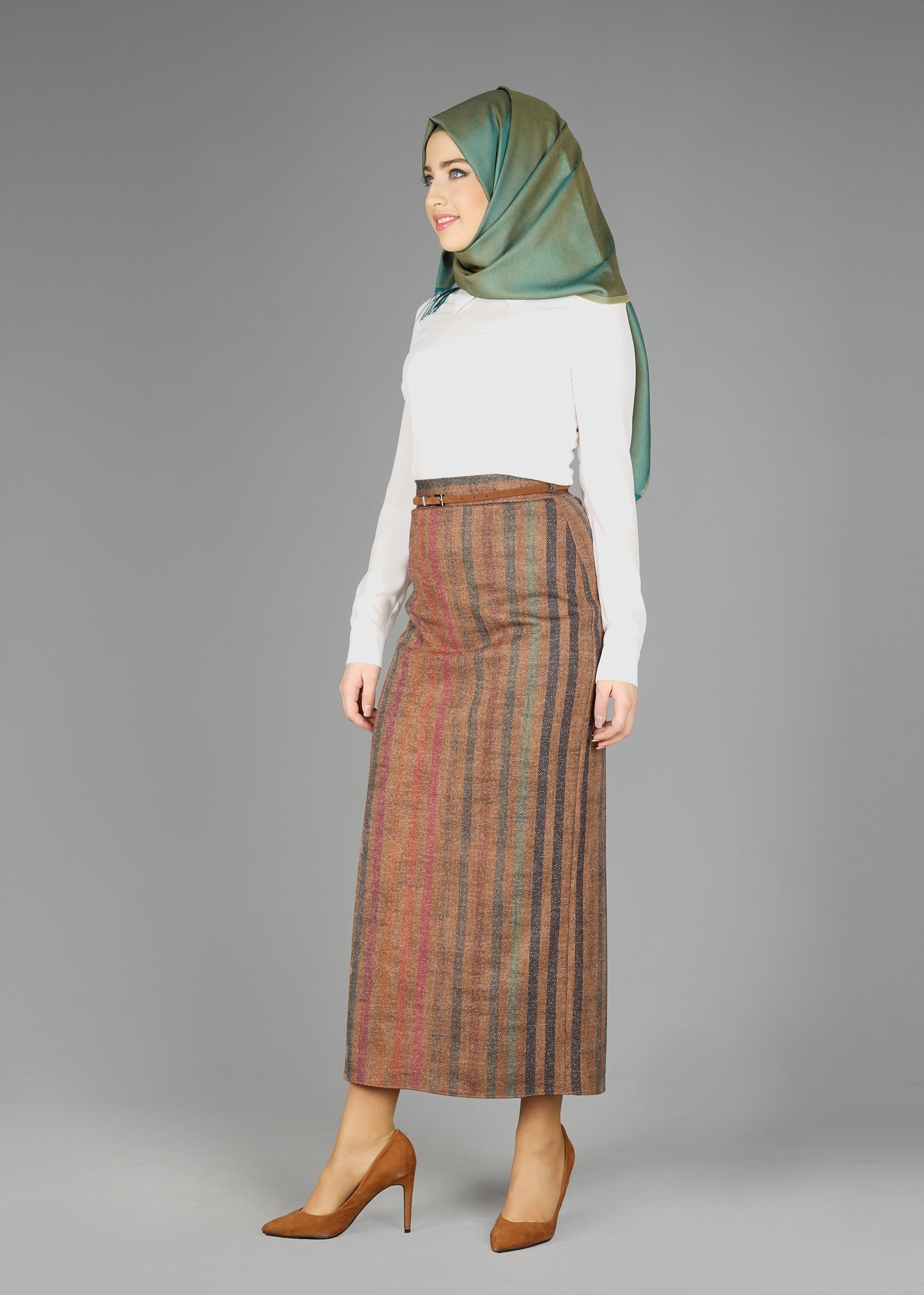 Tesettür giyim TABA 6970 ETEK 