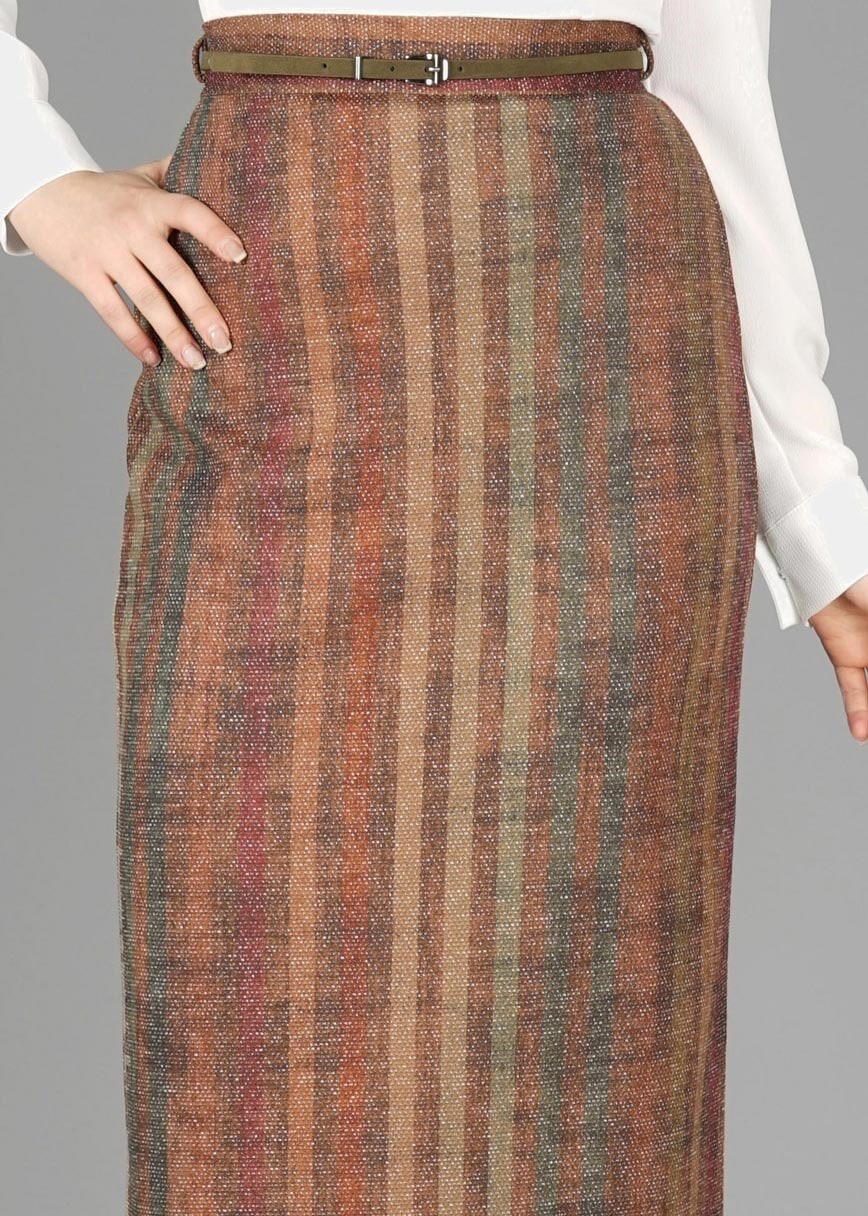 Tesettür giyim LACİVERT 6970 ETEK 