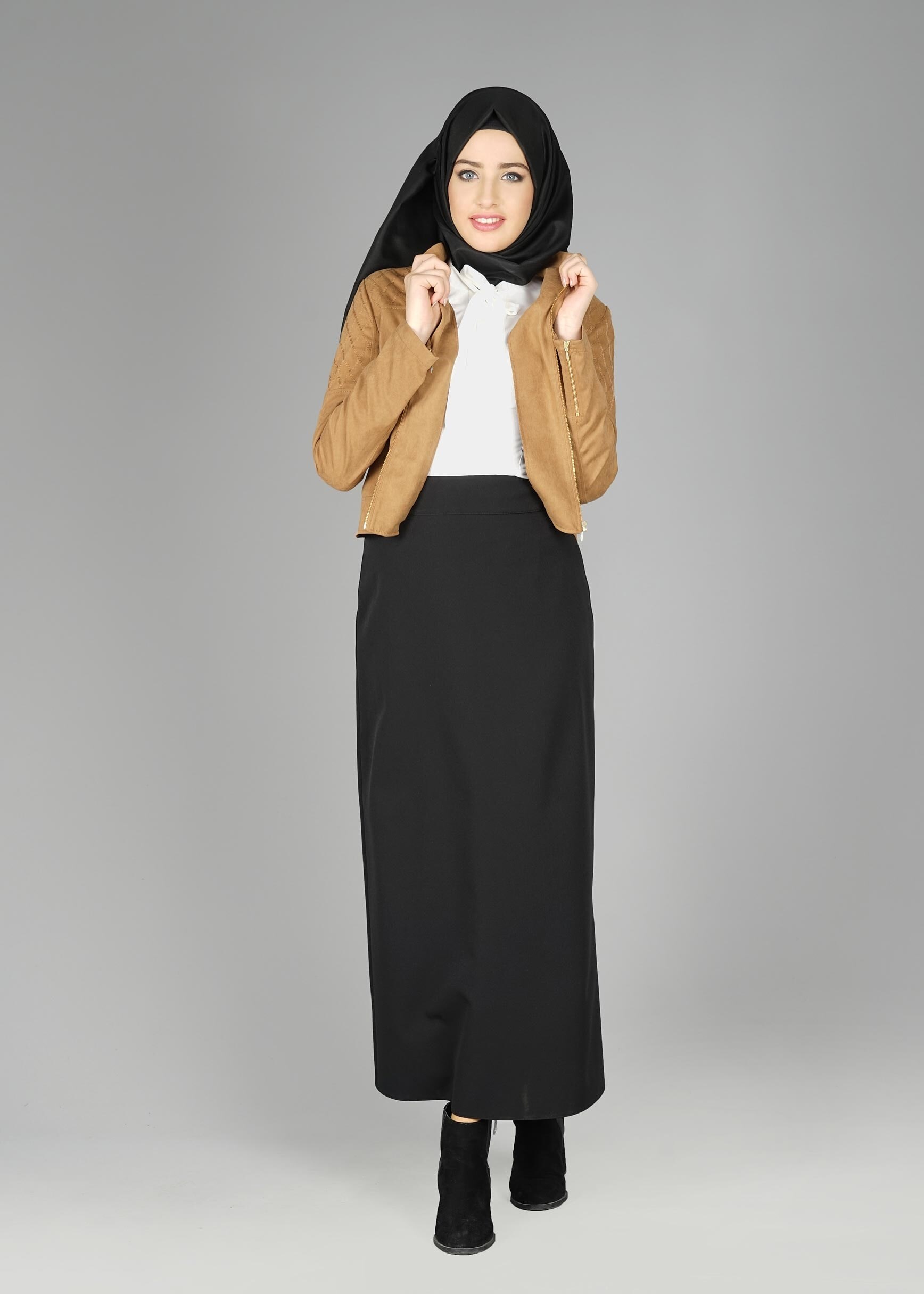 Tesettür giyim SİYAH 6978 ETEK