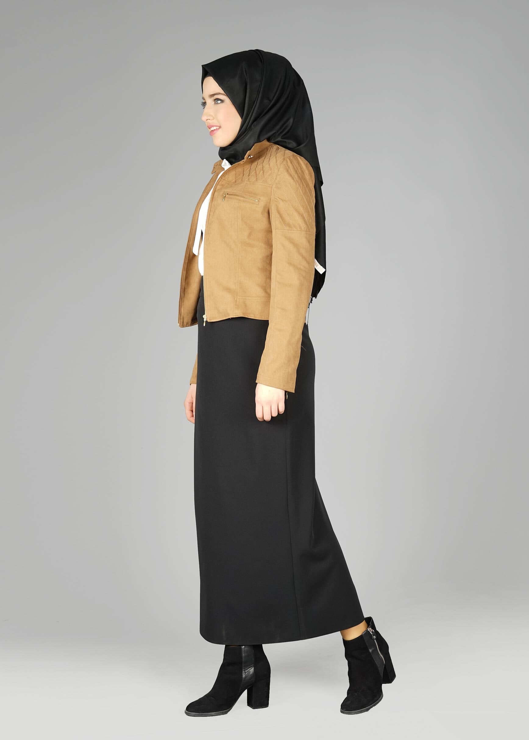Tesettür giyim SİYAH 6978 ETEK