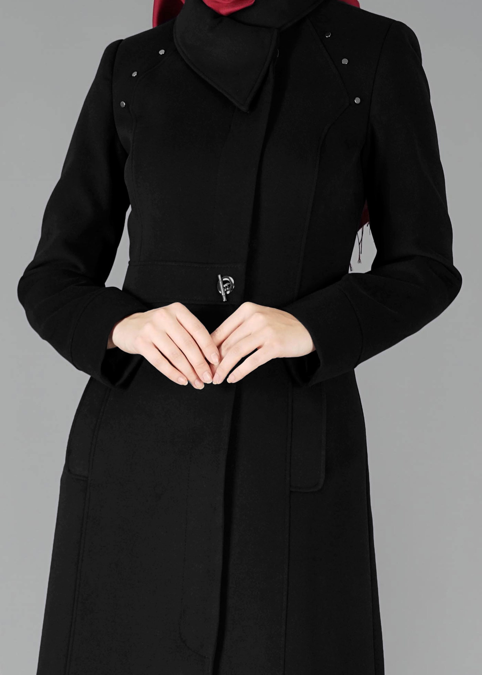 Tesettür giyim SİYAH 9458 KABAN