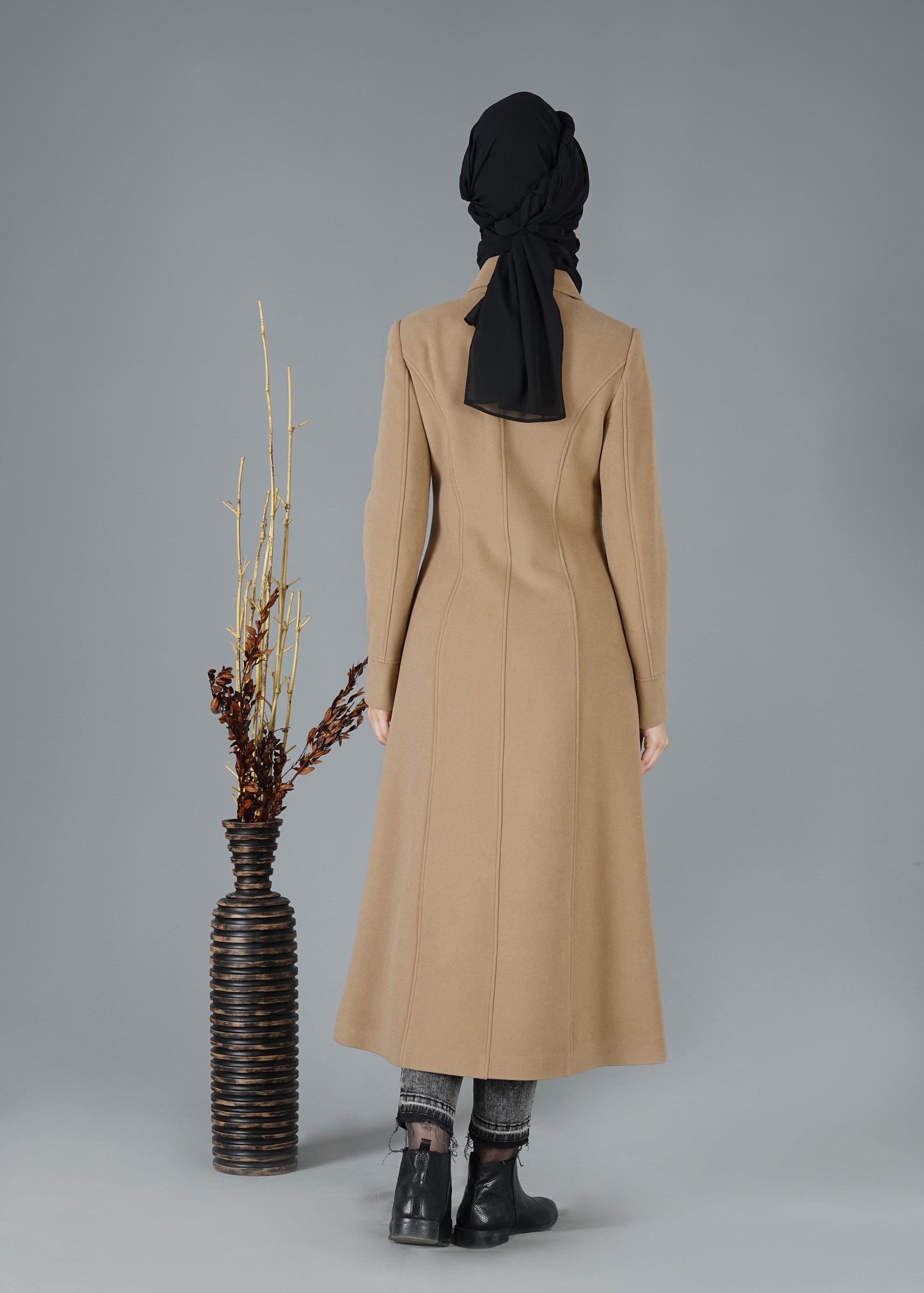 Tesettür giyim BEJ 9458 KABAN