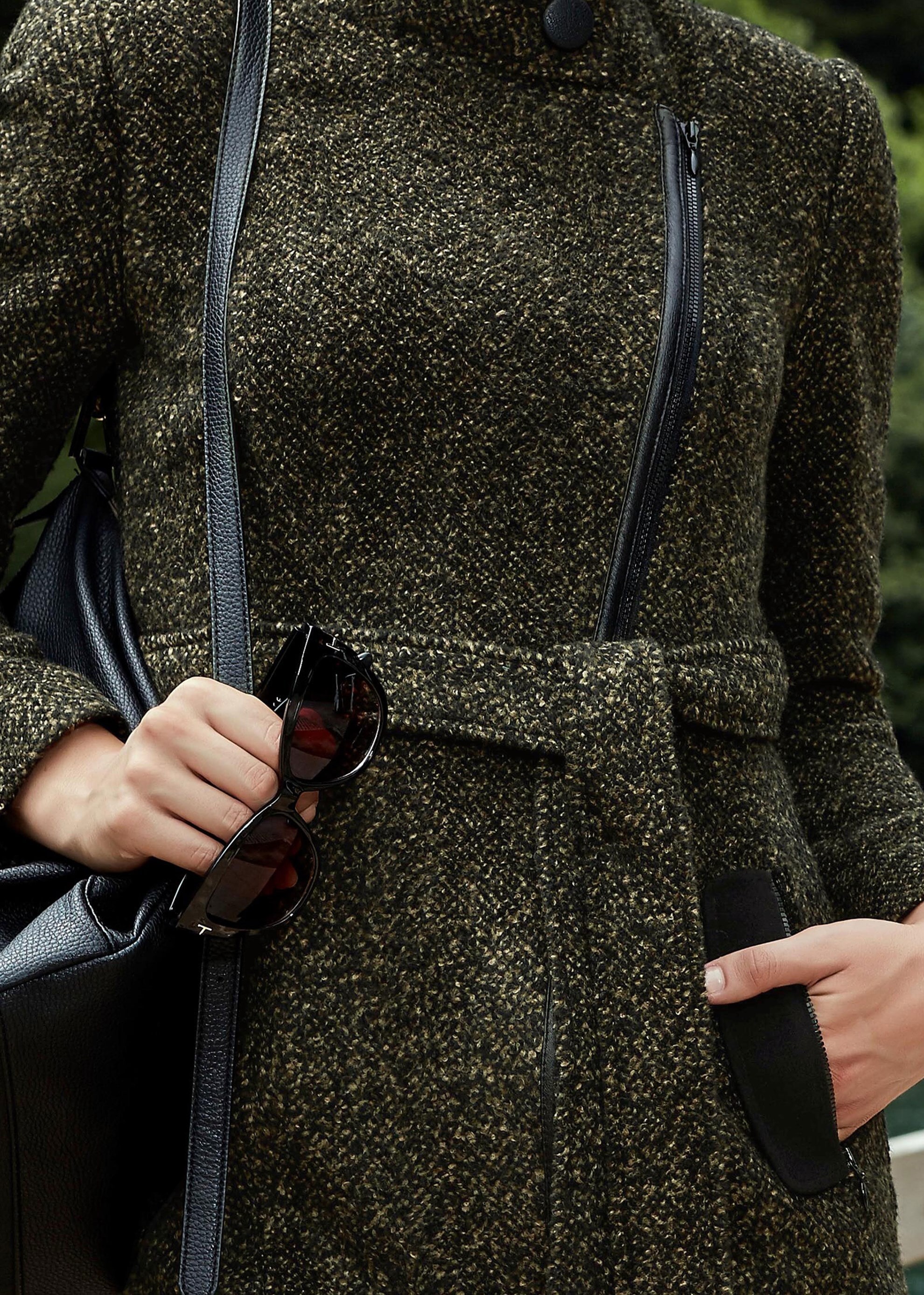 Tesettür giyim HAKİ 9489 KABAN