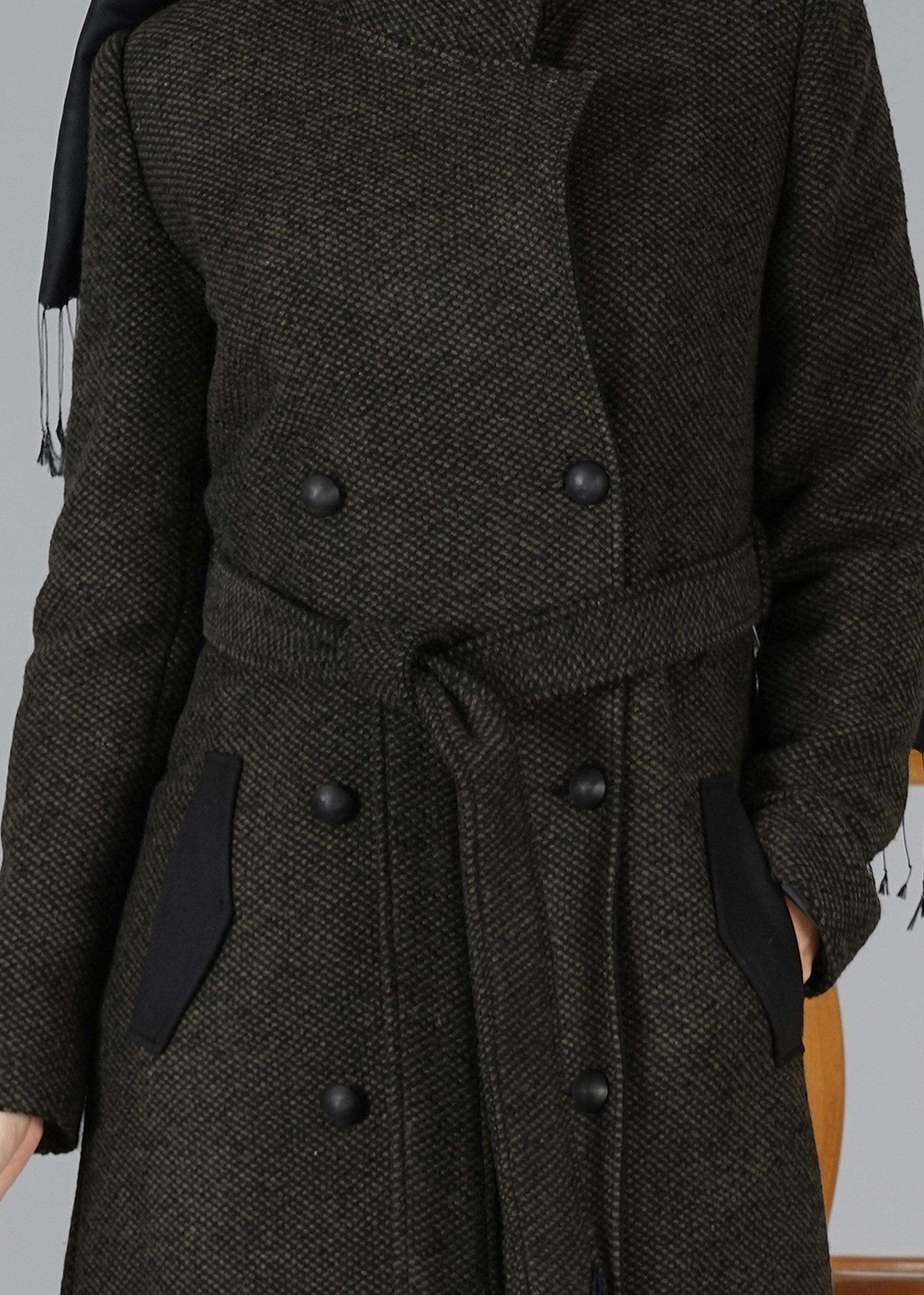 Tesettür giyim HAKİ 9492 KABAN