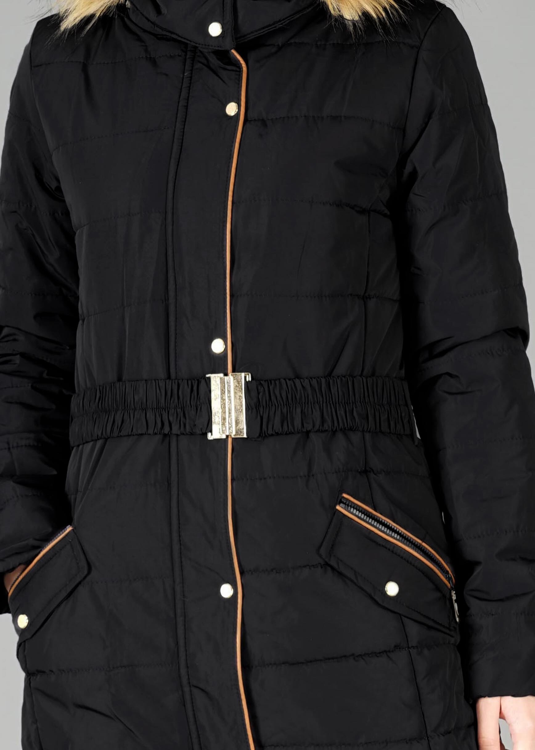 Tesettür giyim SİYAH 9504 KABAN