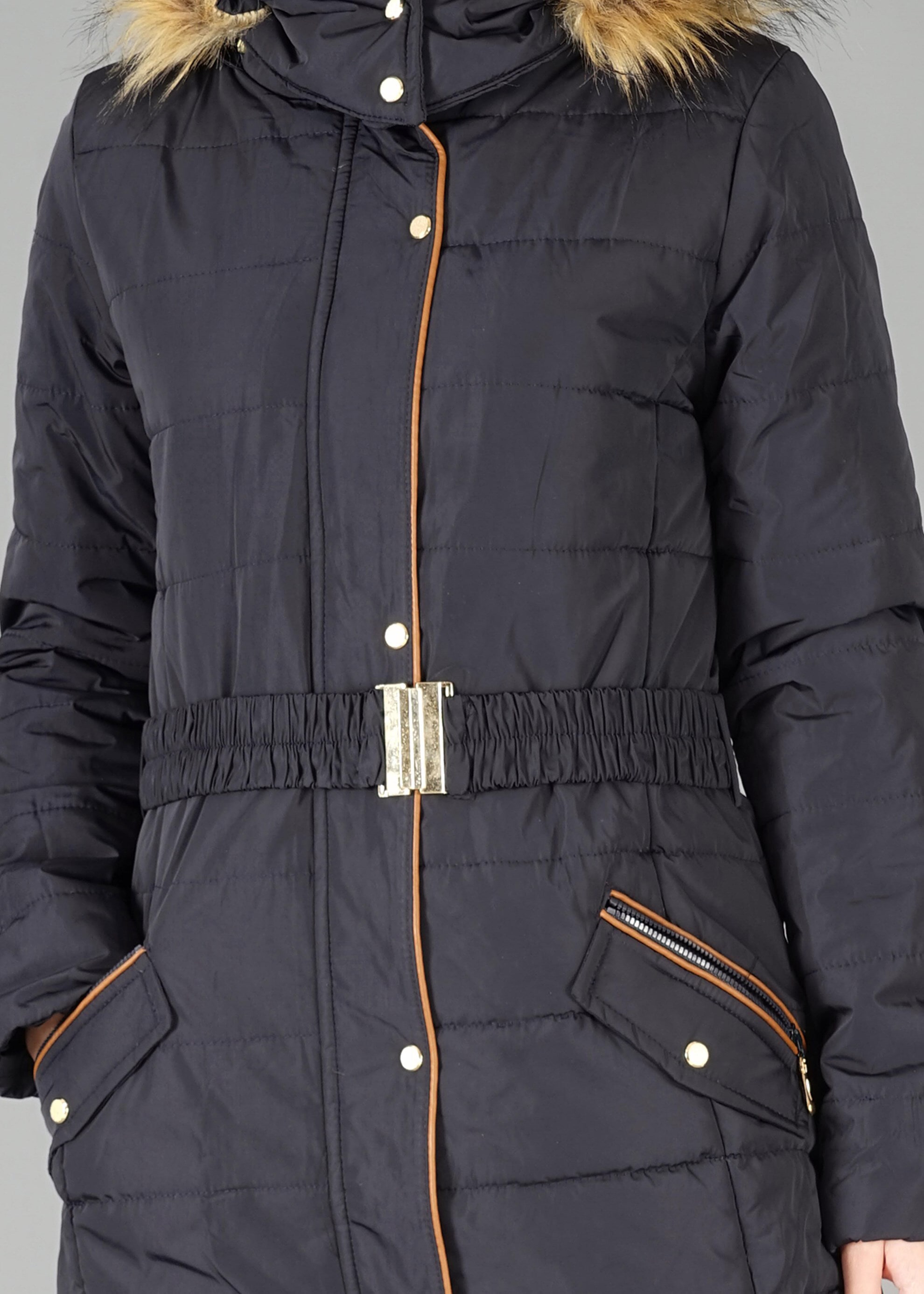 Tesettür giyim LACİVERT 9504 KABAN