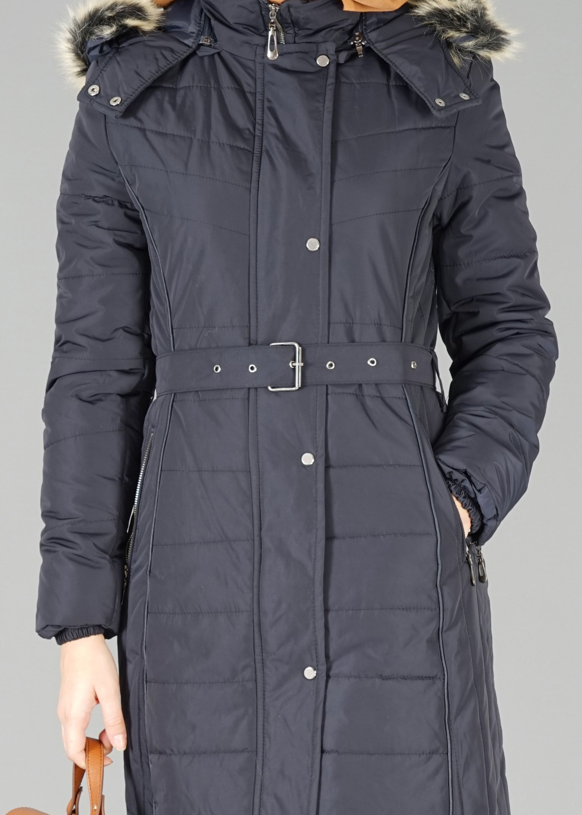 Tesettür giyim LACİVERT 9506 KABAN