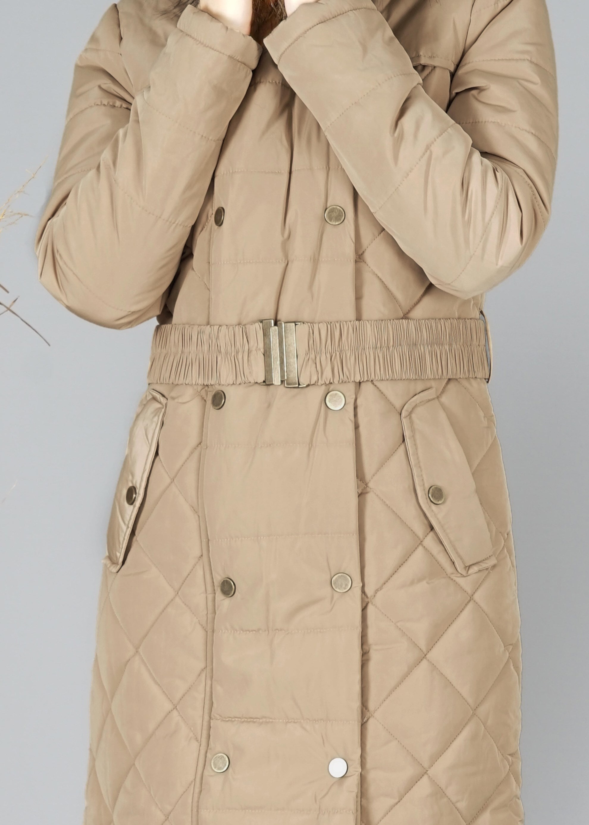 Tesettür giyim KAHVE 9508 KABAN