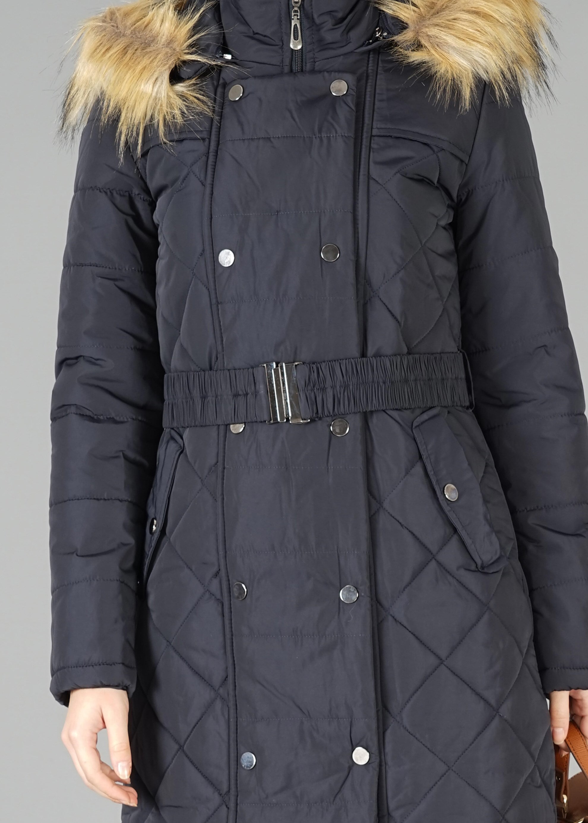 Tesettür giyim LACİVERT 9508 KABAN