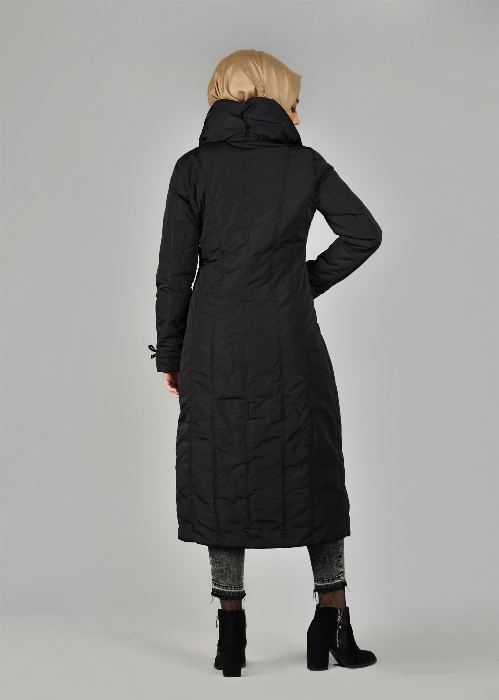 Tesettür giyim SİYAH 9511 KABAN