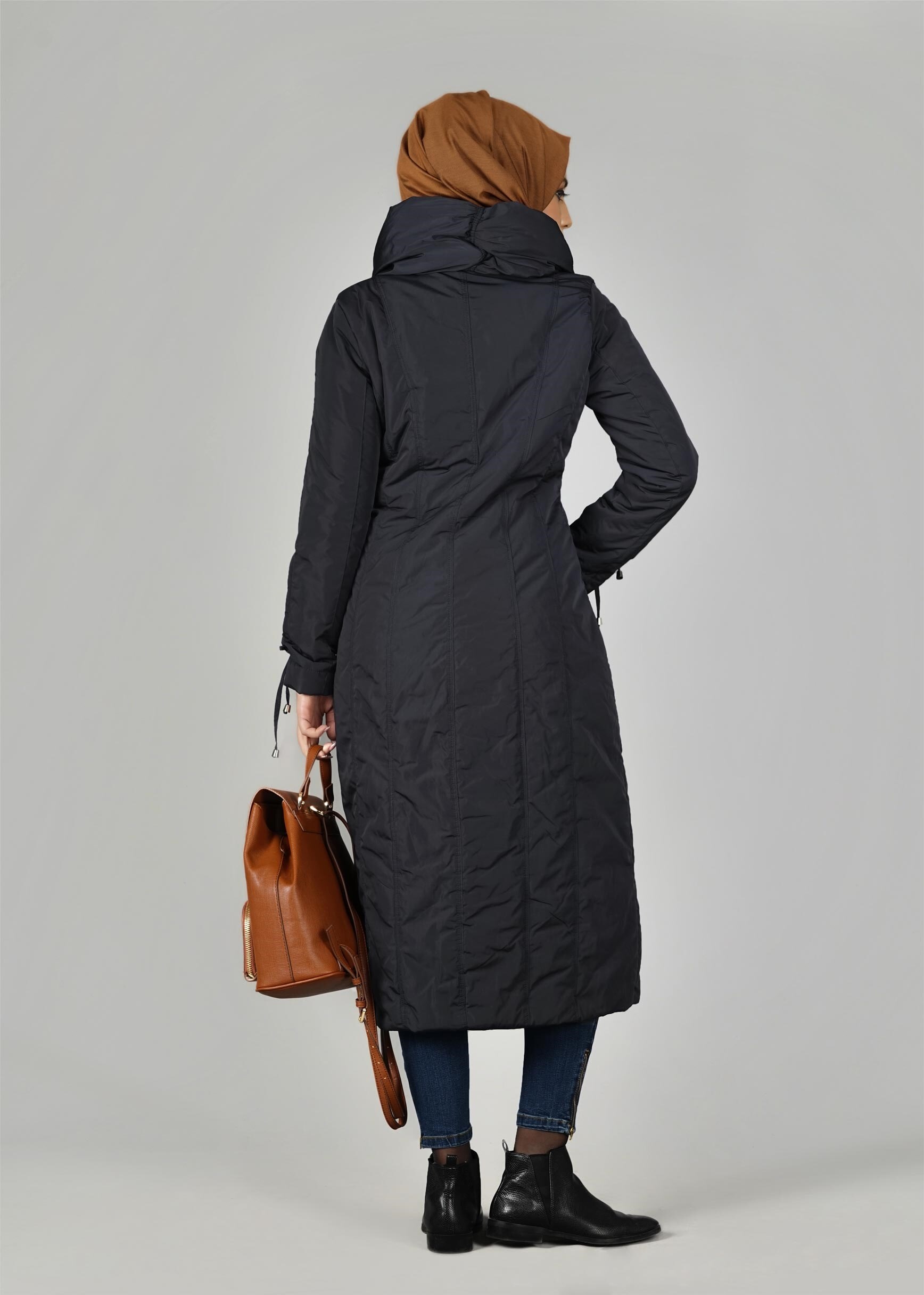 Tesettür giyim LACİVERT 9511 KABAN