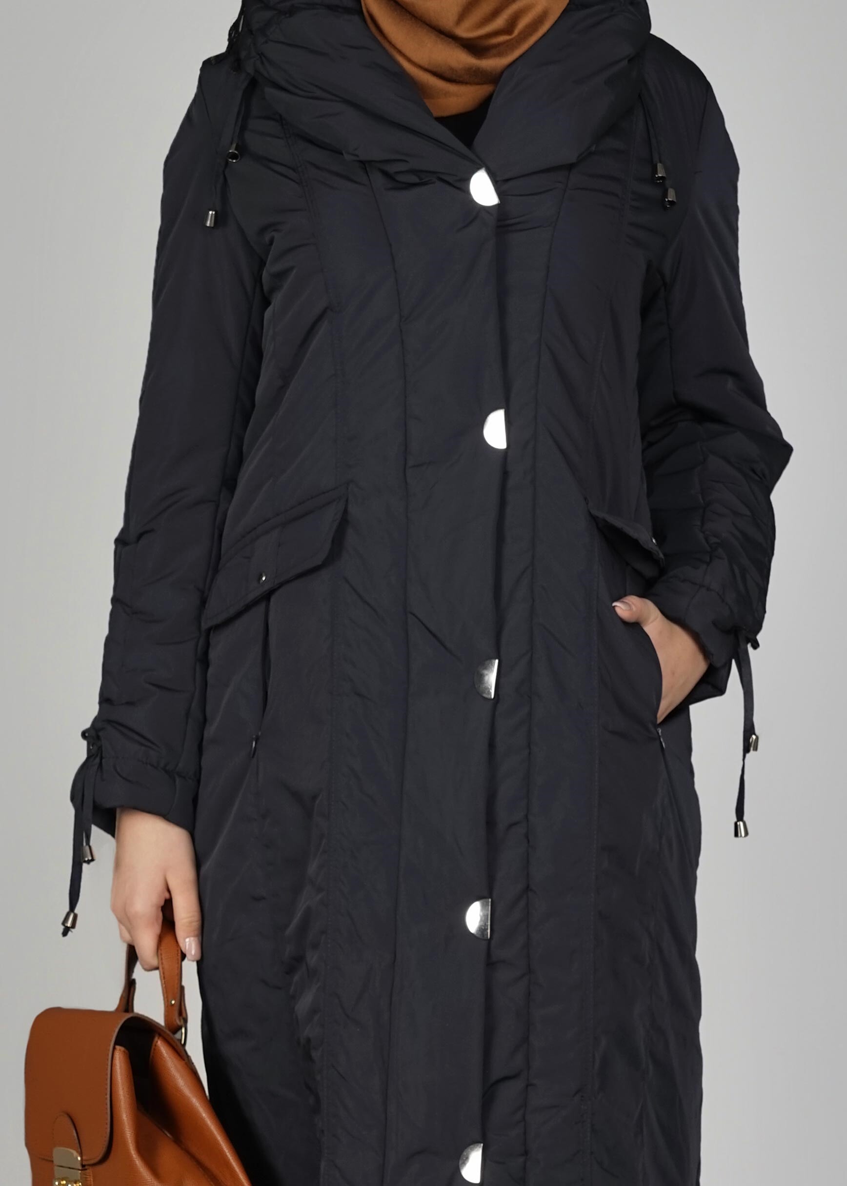 Tesettür giyim LACİVERT 9511 KABAN