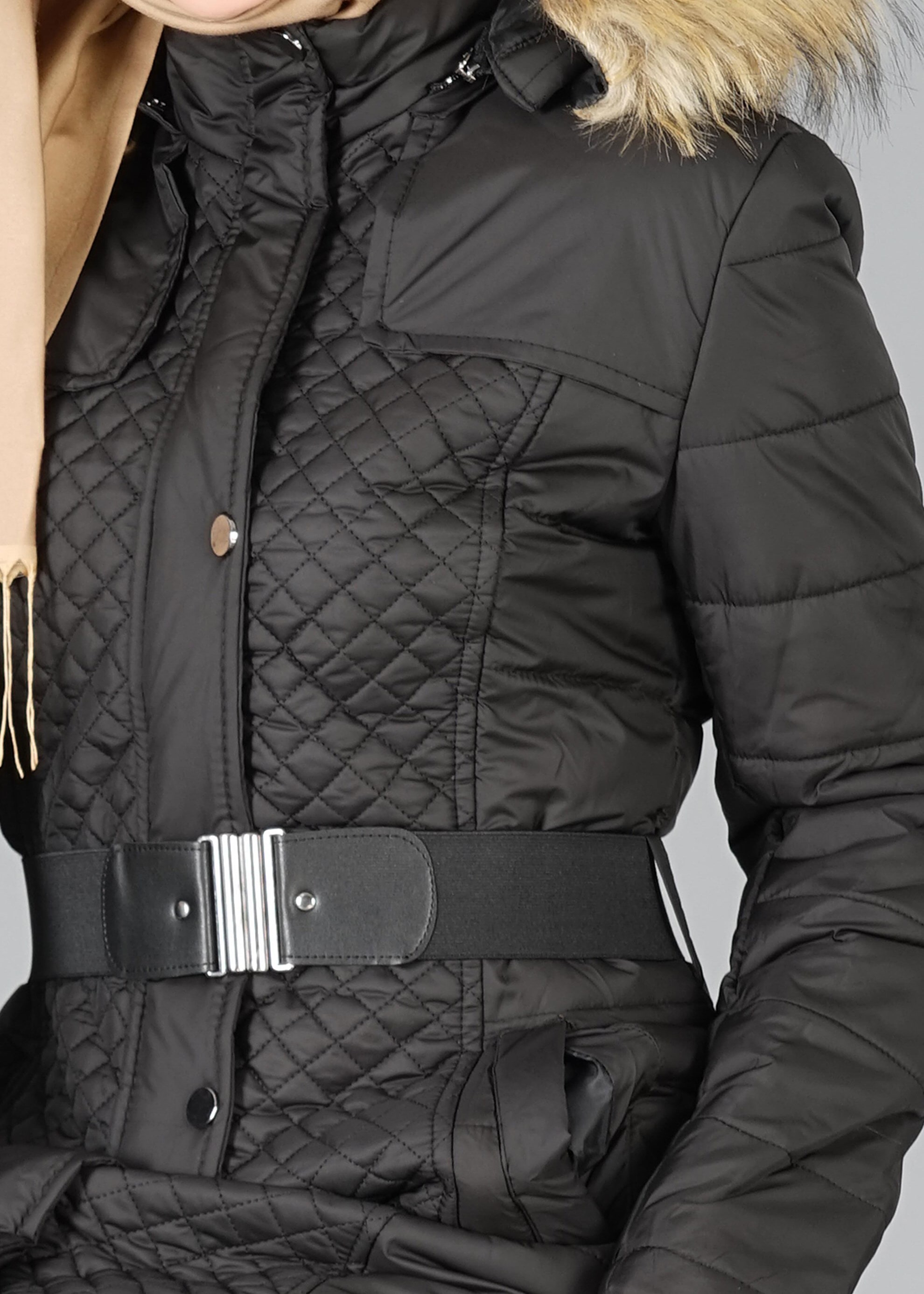 Tesettür giyim SİYAH 9512 KABAN