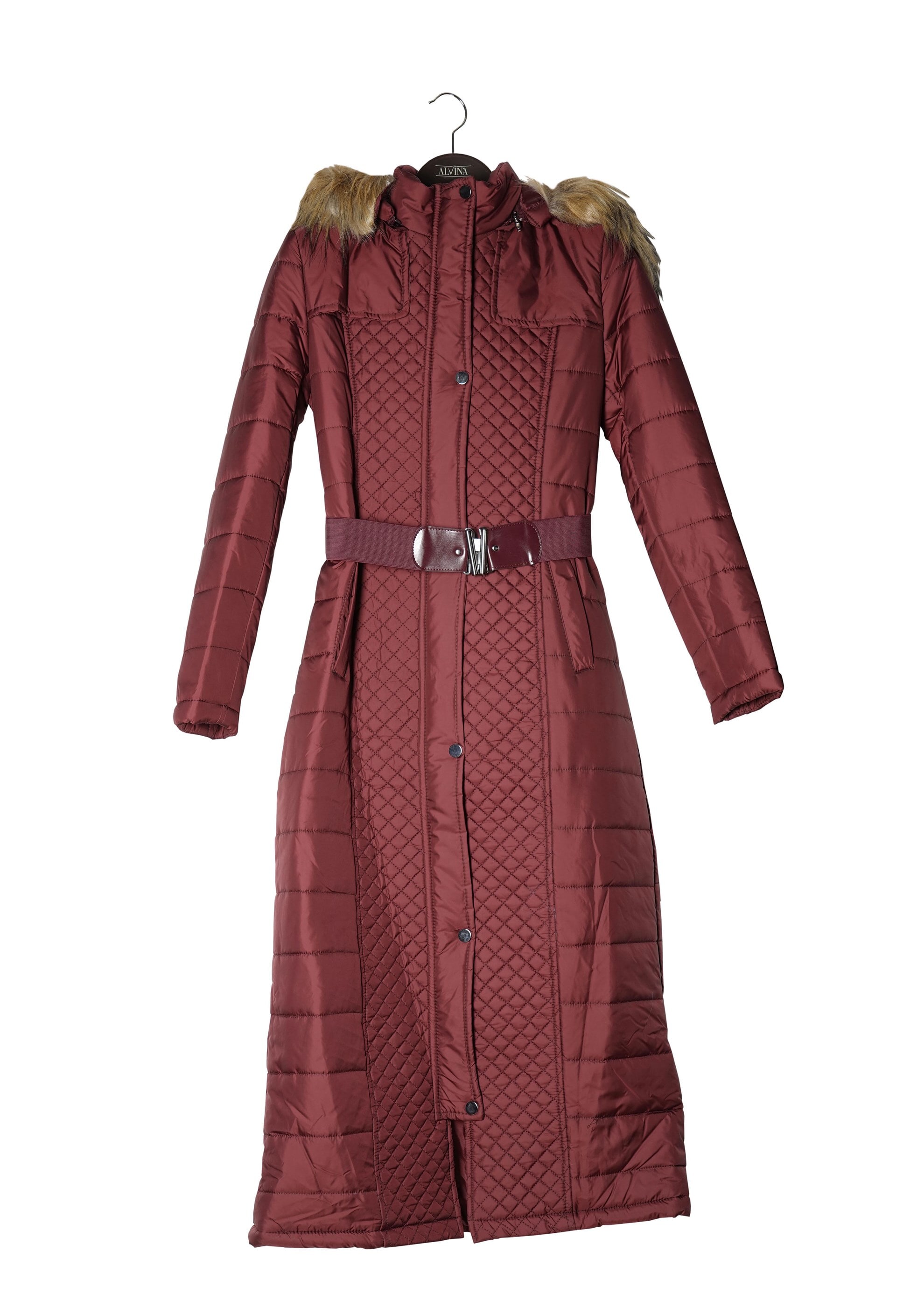 Tesettür giyim BORDO 9512 KABAN