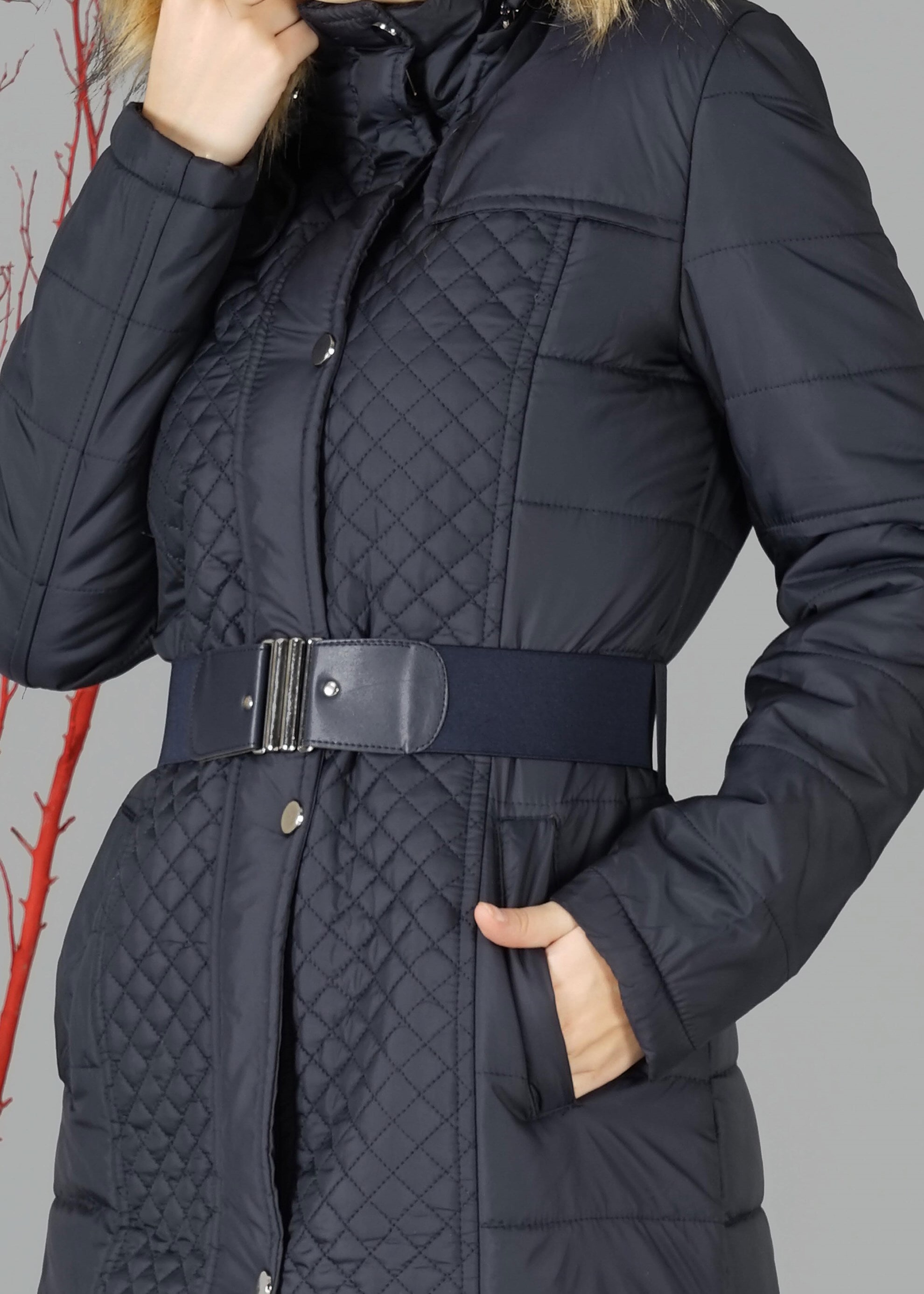 Tesettür giyim LACİVERT 9512 KABAN