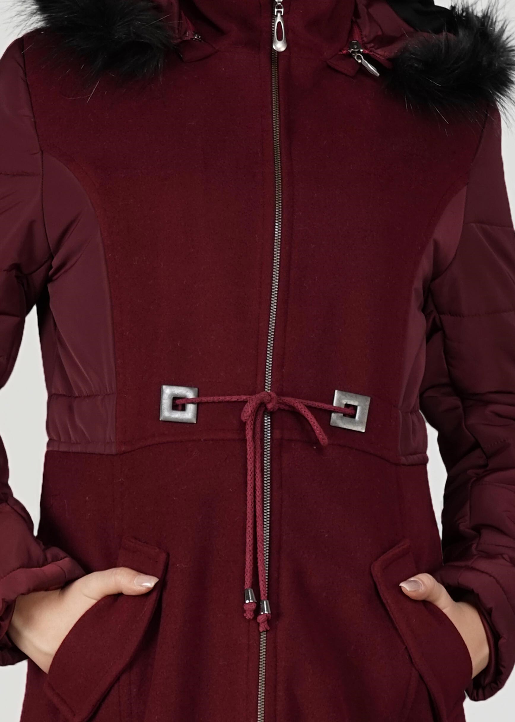 Tesettür giyim BORDO 9514 KABAN