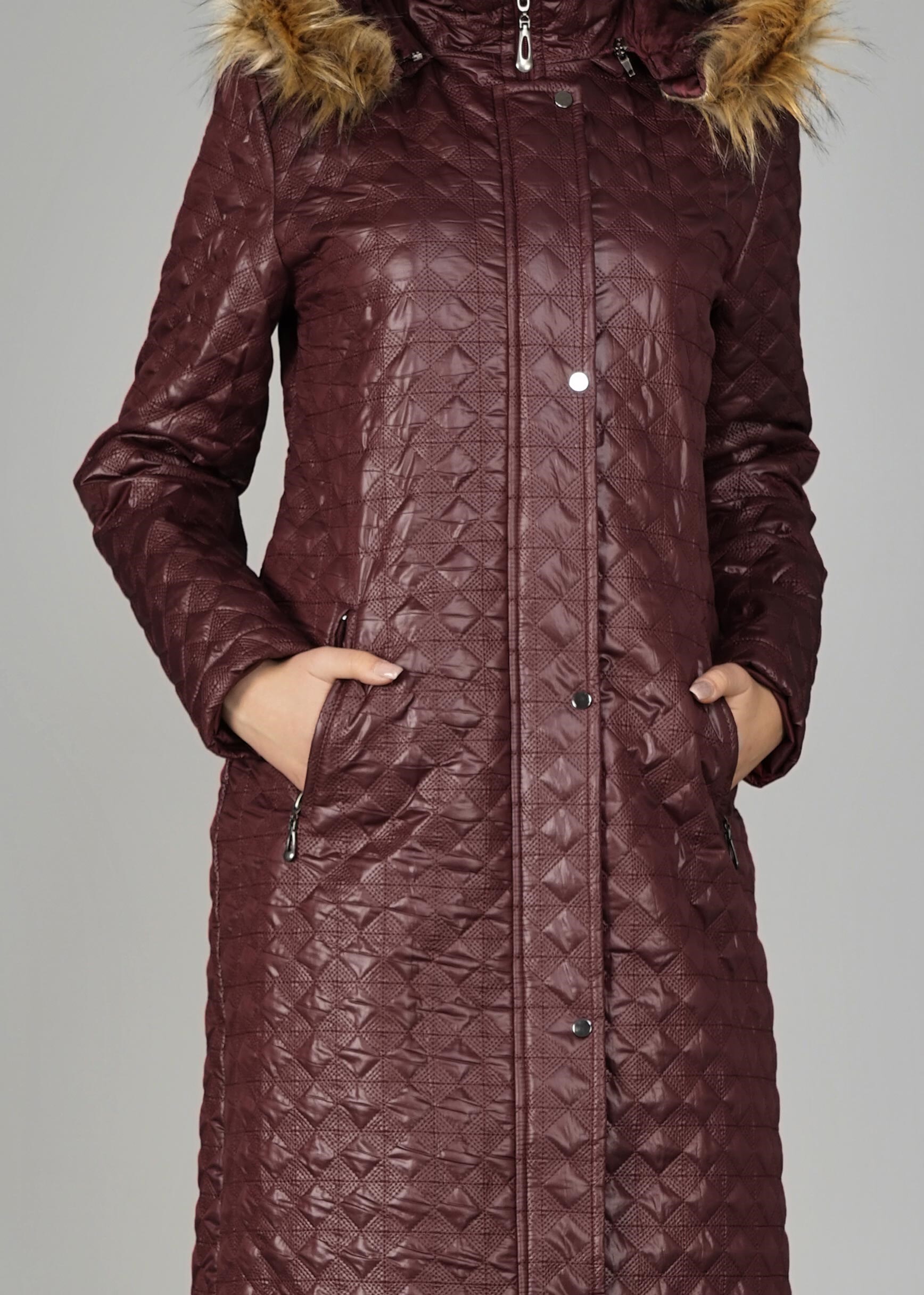 Tesettür giyim BORDO 9532 KABAN